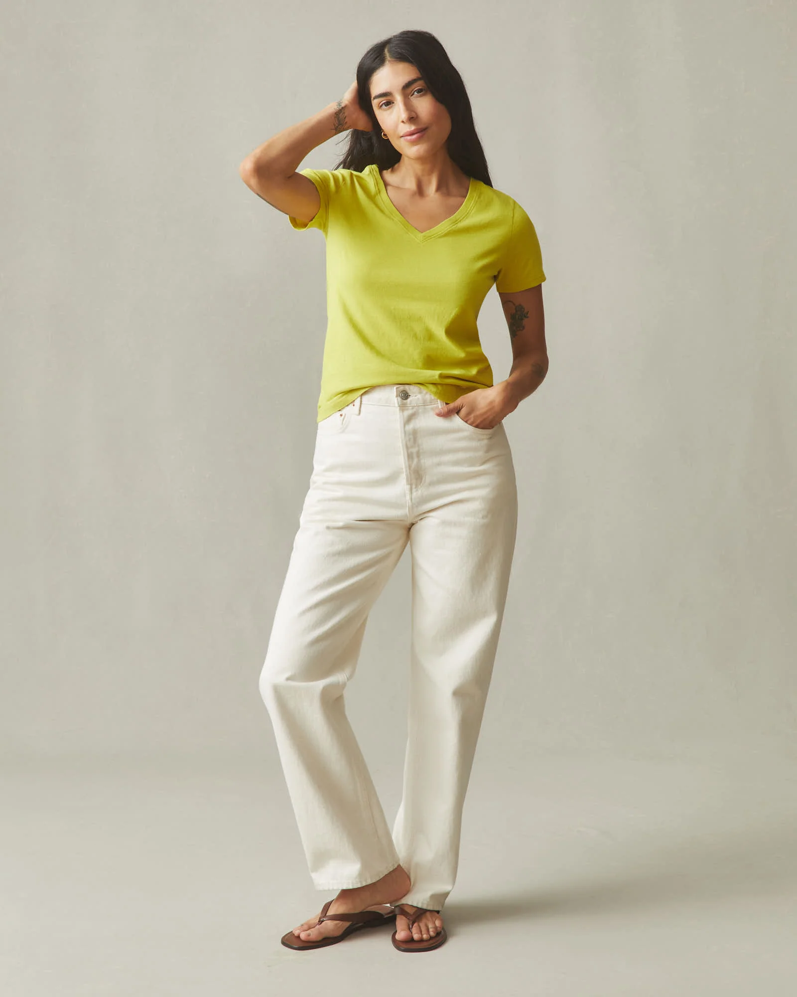 Women's Classic Cotton V-Neck Tee - Snake Eye - Image 6