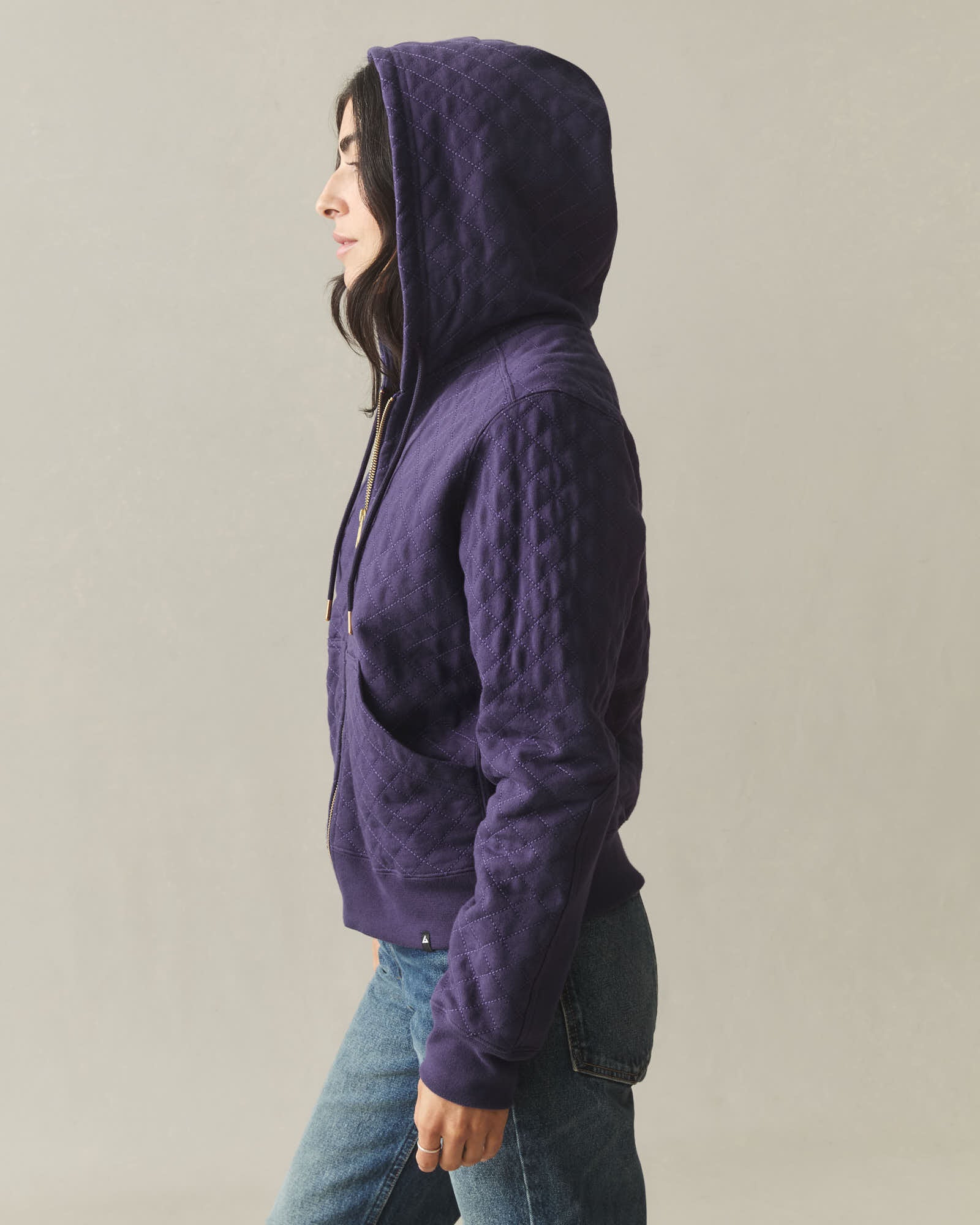Women's Diamond Stitch Classic Full Zip 2.0 - Purple Velvet - Image 4