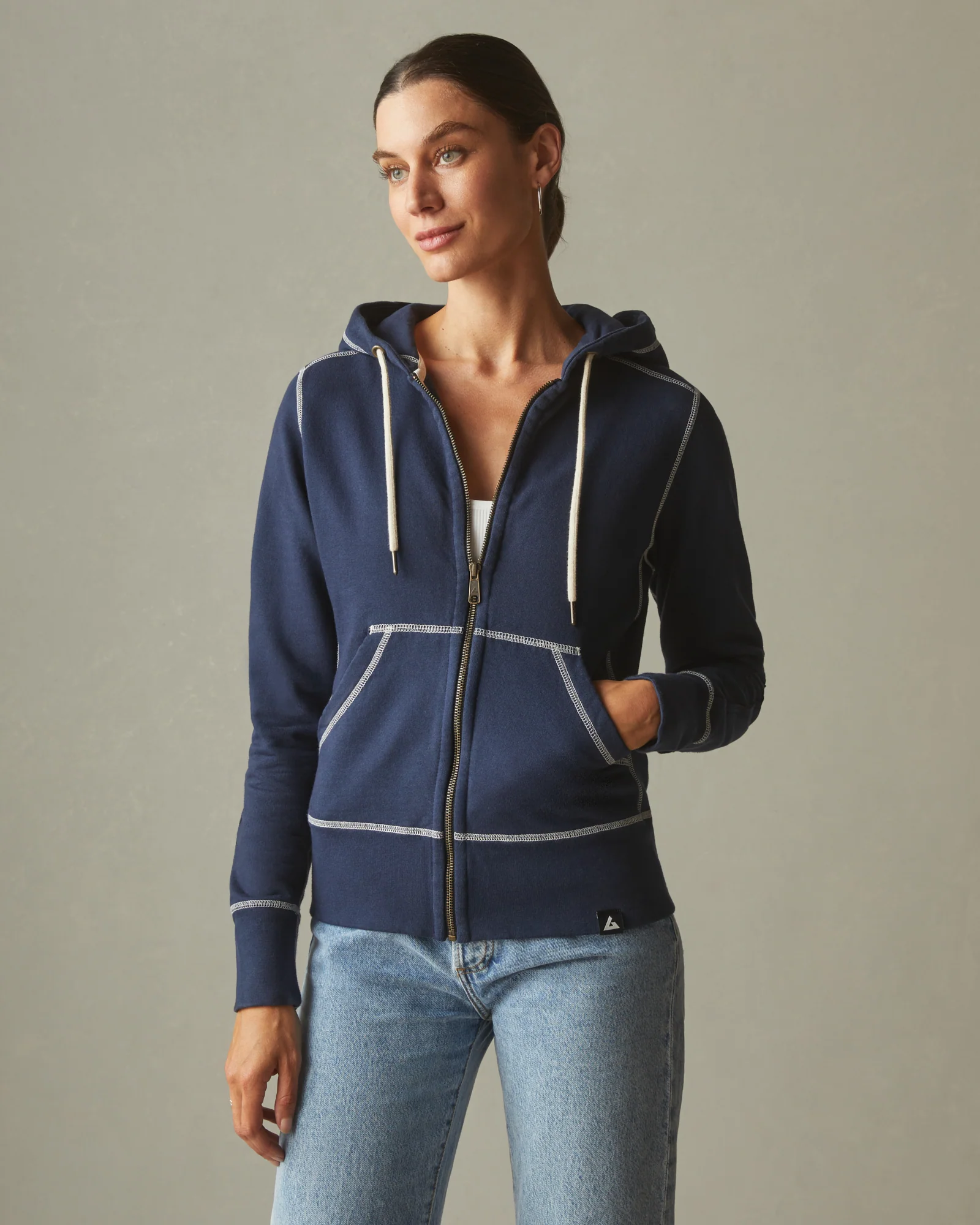 womens-classic-full-zip-contrast-stitch-oxford-blue