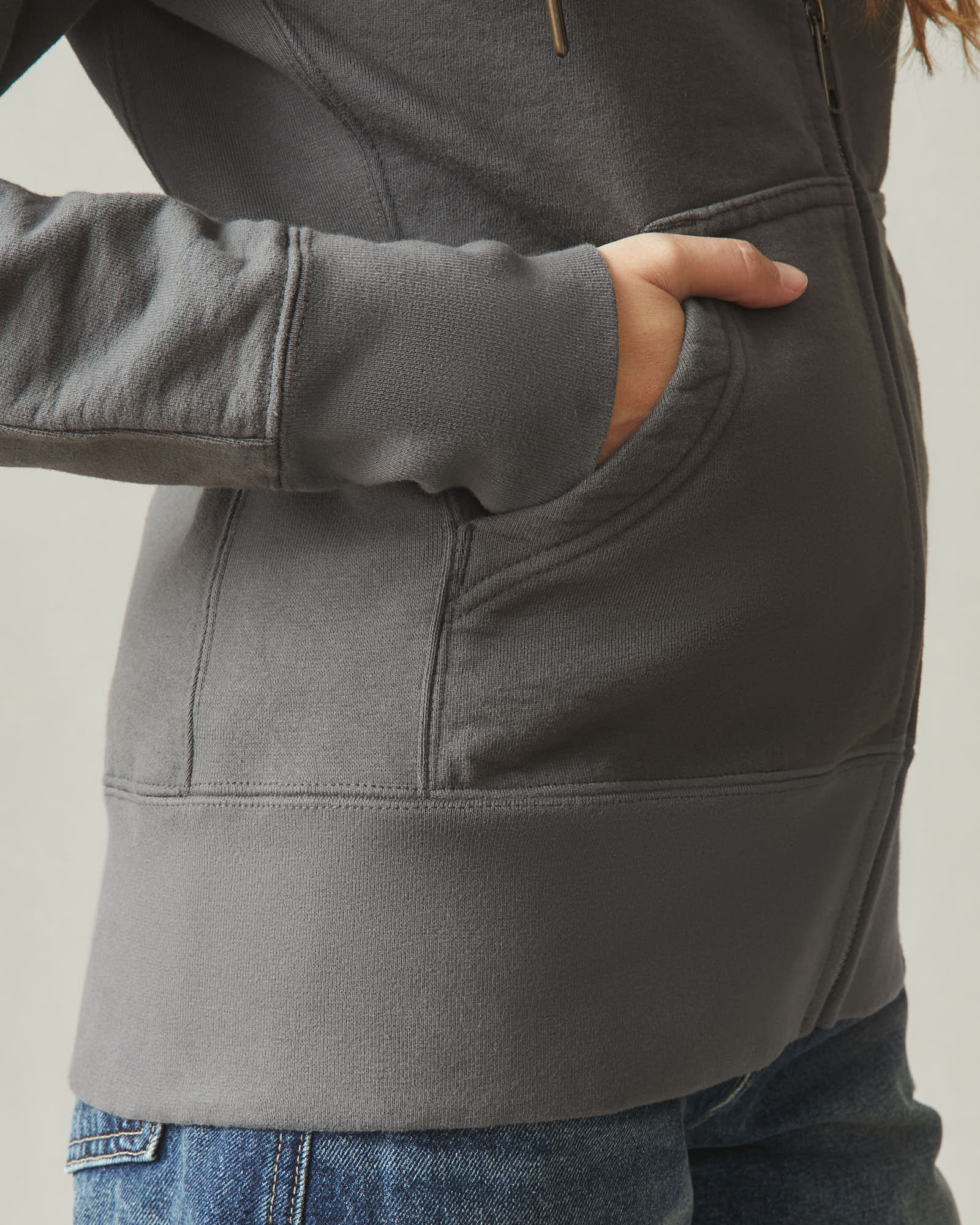 Women's Classic Full Zip - Dark Charcoal - Image 3