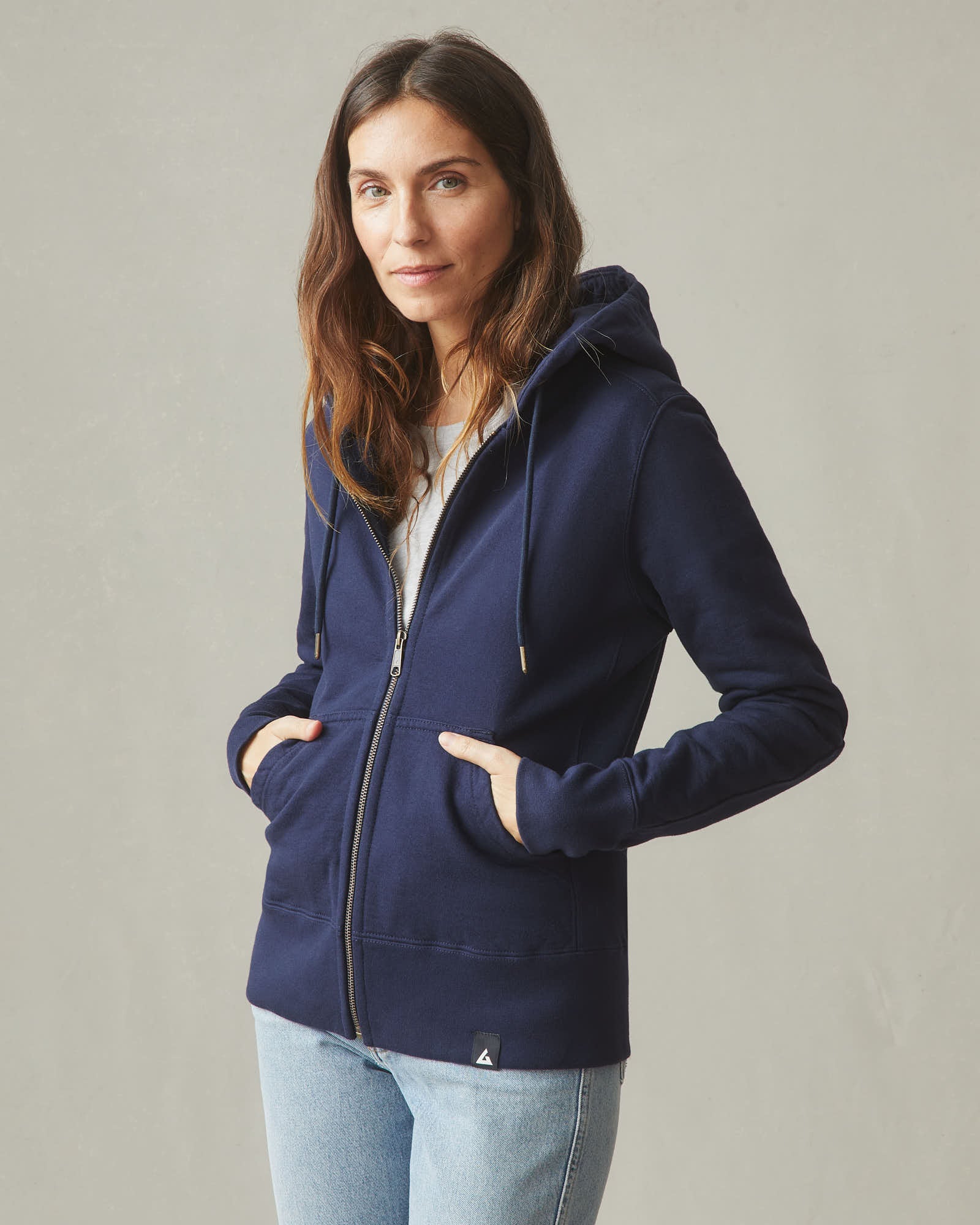 Women's Classic Full Zip - True Navy - Image 6