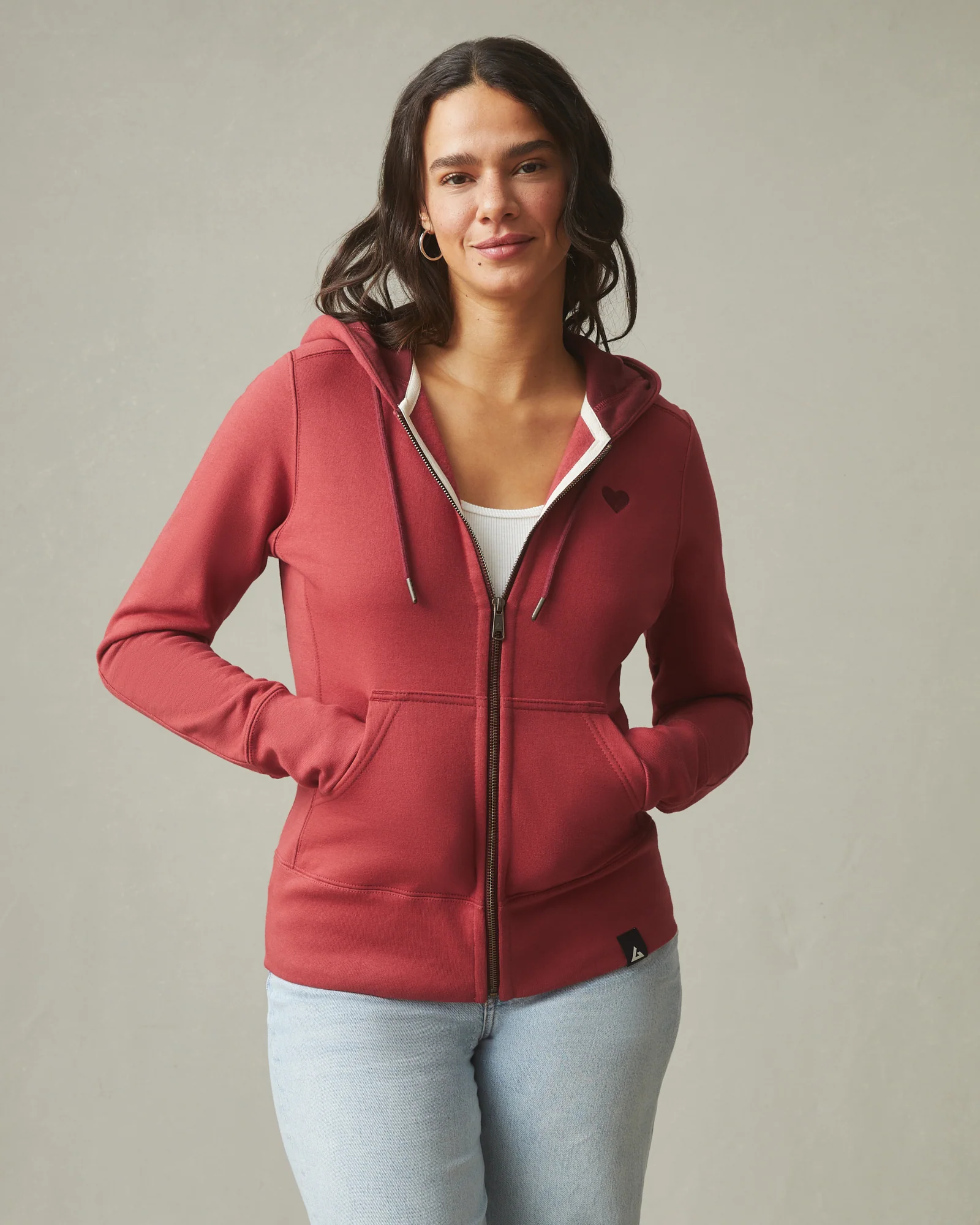 Women's Classic Full Zip - Valentines - Washed Red - Image 3