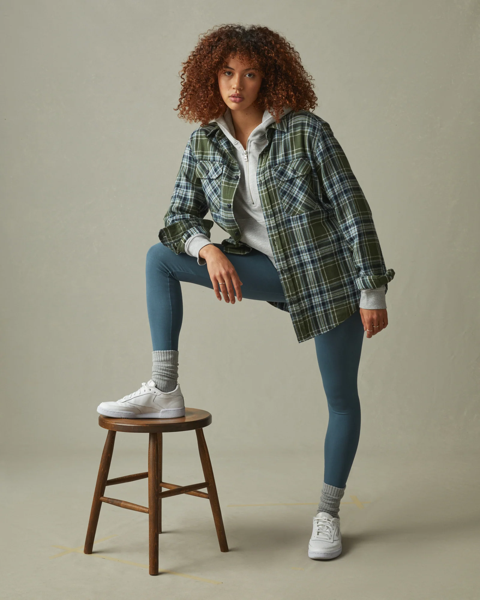 Women's Cotton Stretch Legging - Winter Sky - Image 5