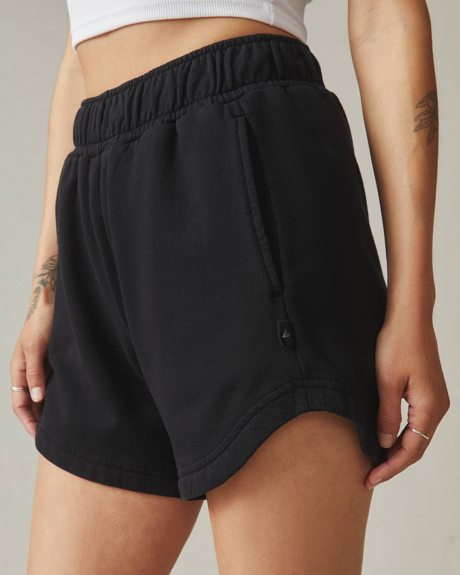 Women's Curved Hem Short - Black - Image 4
