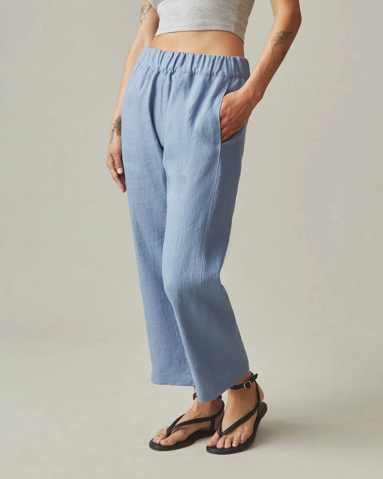 Women's Linen Pant - Beach Horizon - Image 4