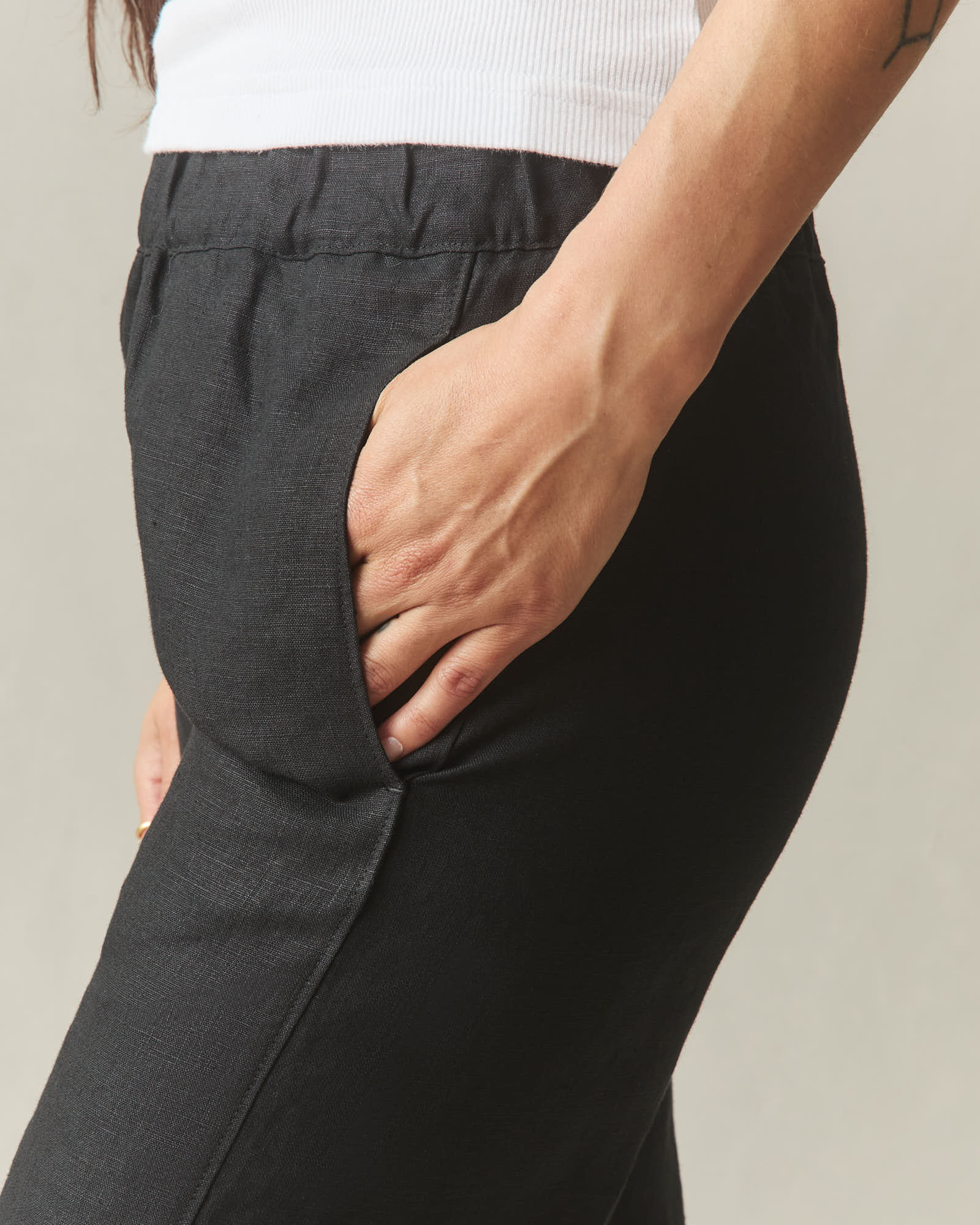 Women's Linen Pant - Meteorite - Image 4