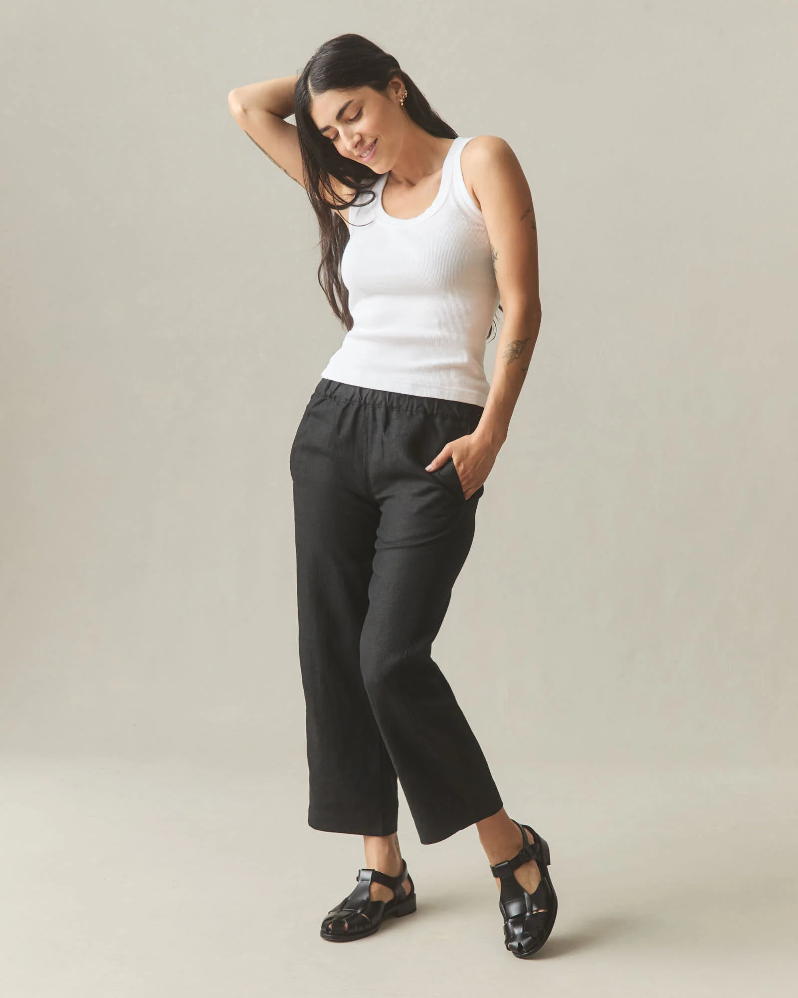 Women's Linen Pant - Meteorite - Image 5