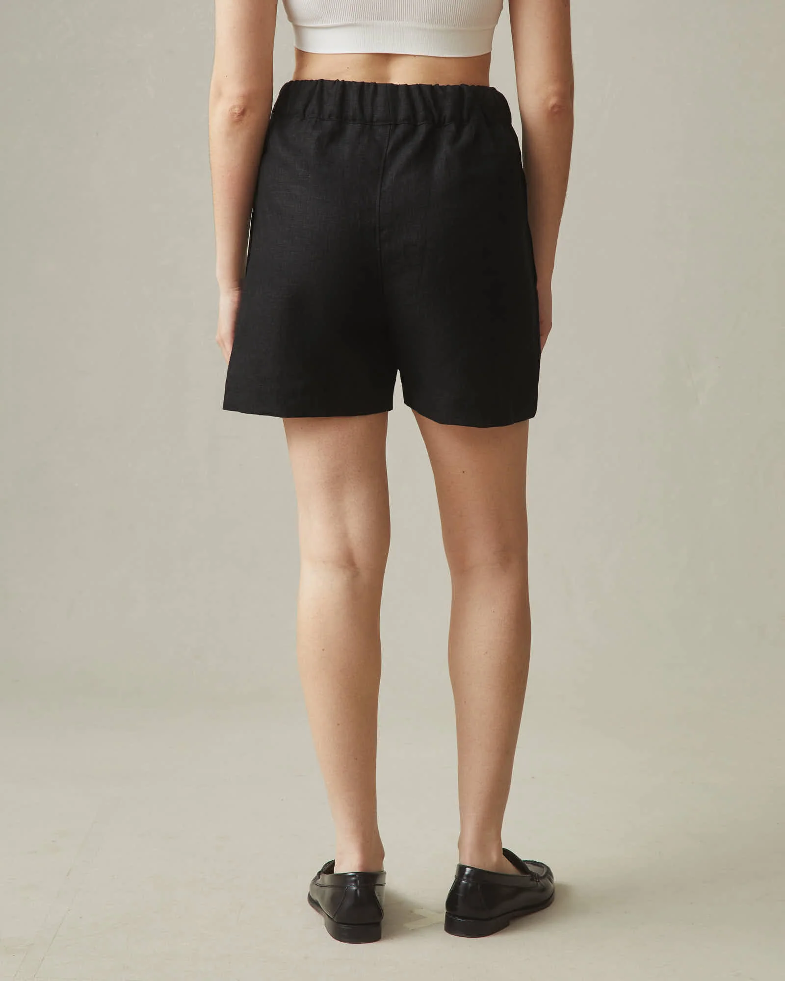 Women's Linen Short - Meteorite - Image 4