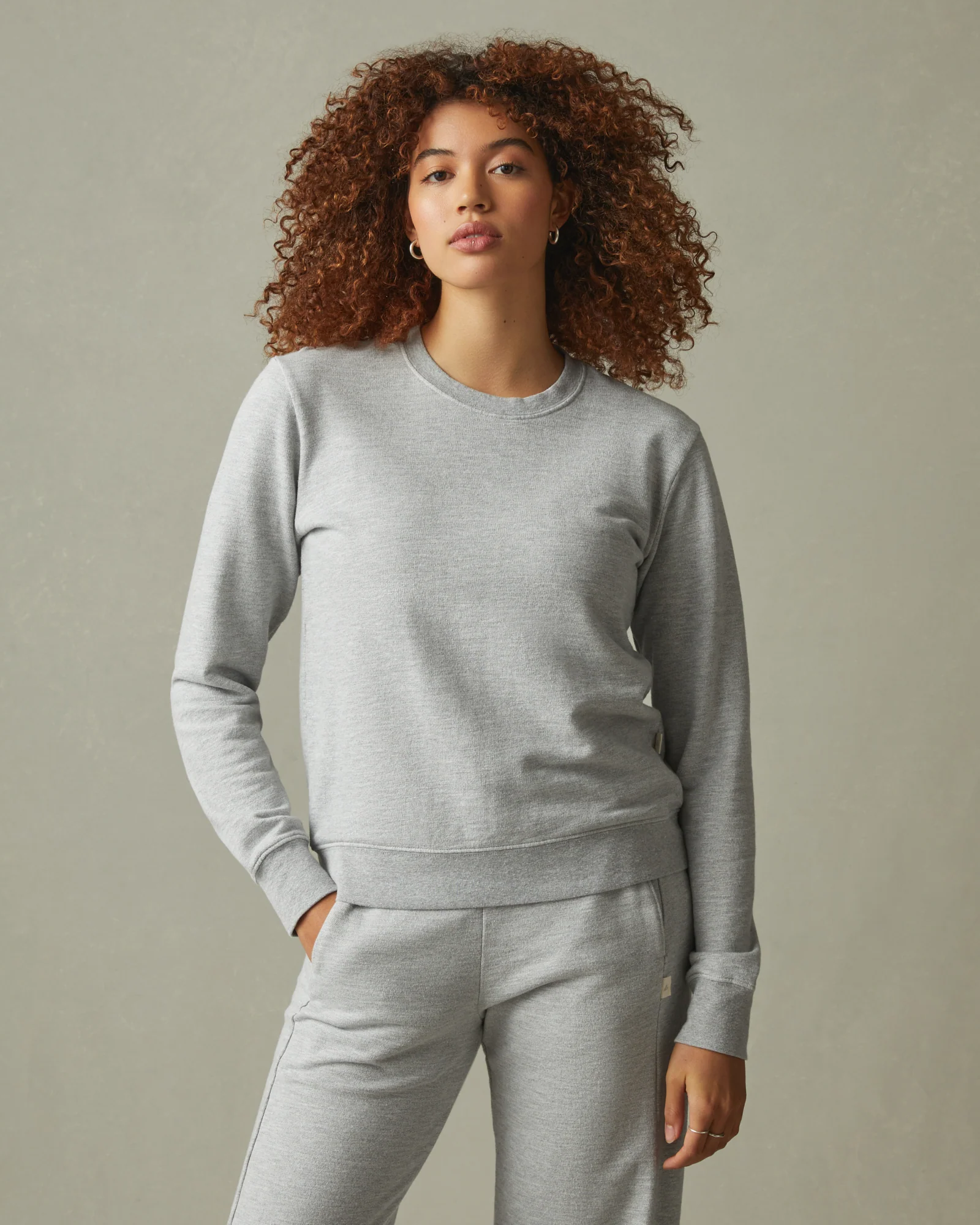 Women's French Terry Crew Sweatshirt - Ash Heather