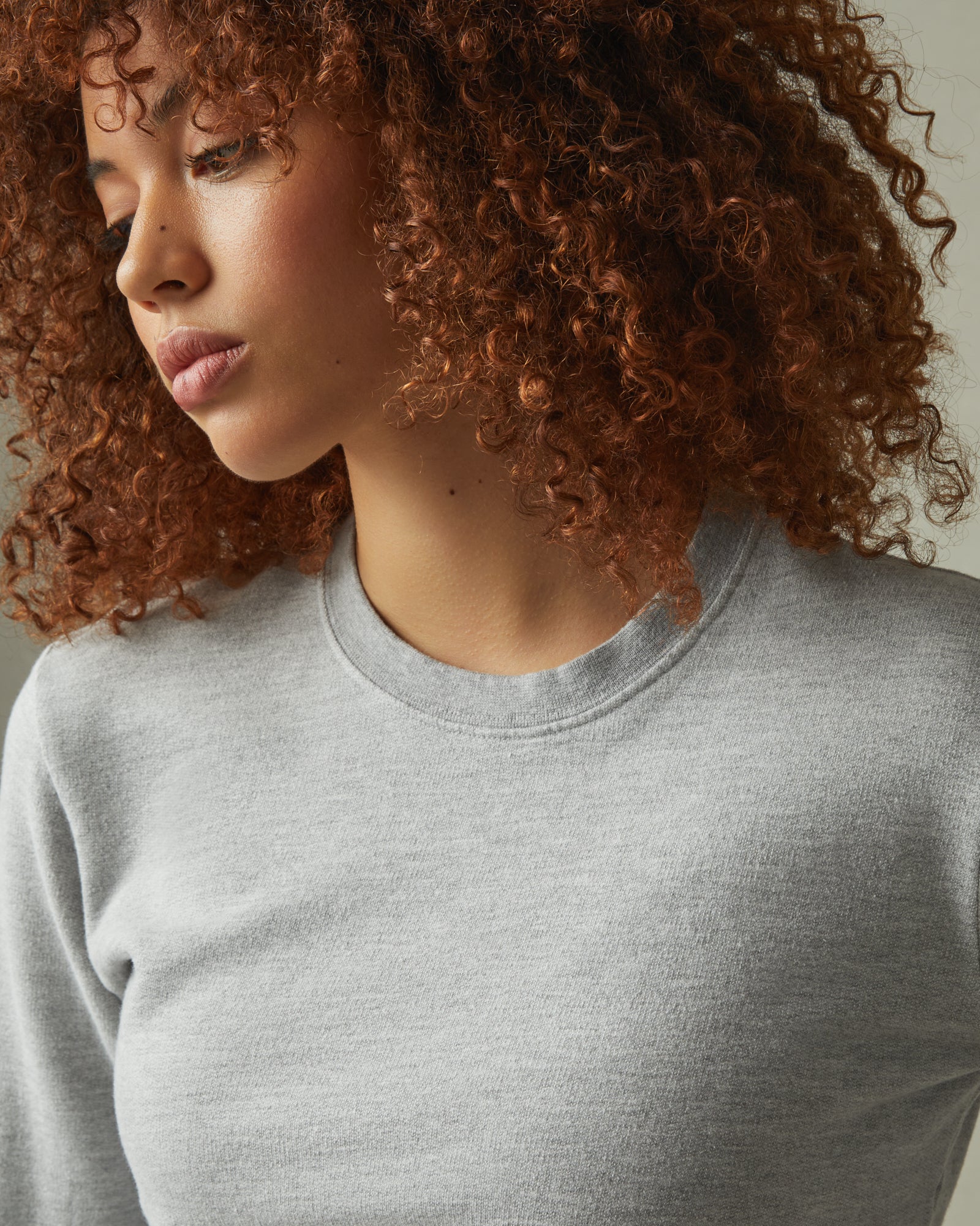 Women's French Terry Crew Sweatshirt - Ash Heather - Image 5