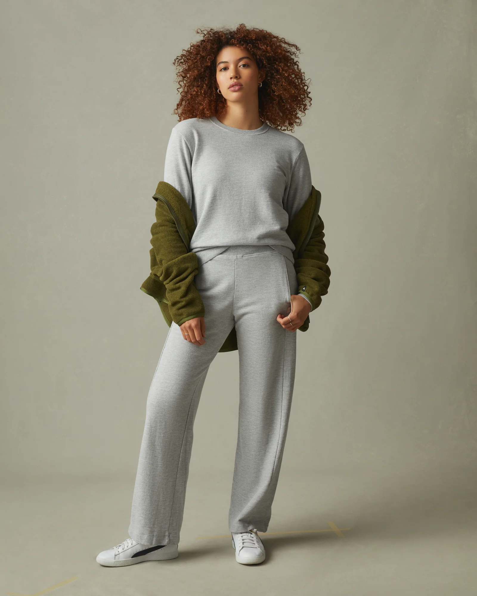 Women's French Terry Crew Sweatshirt - Ash Heather - Image 6