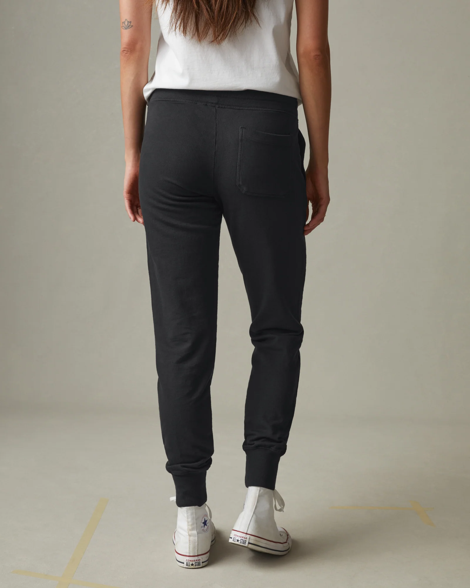 Women's French Terry Jogger - Black - Image 3