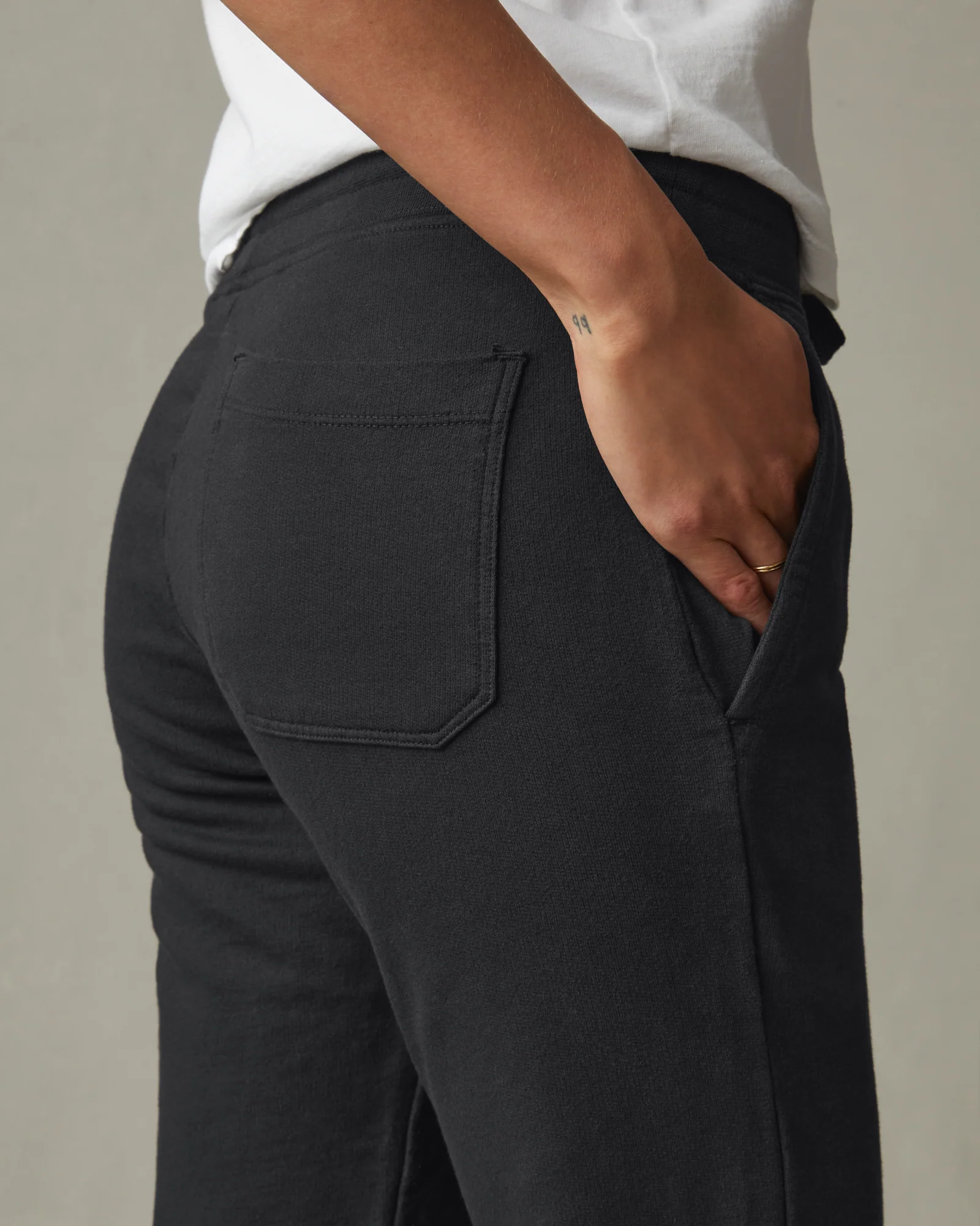 Women's French Terry Jogger - Black - Image 4