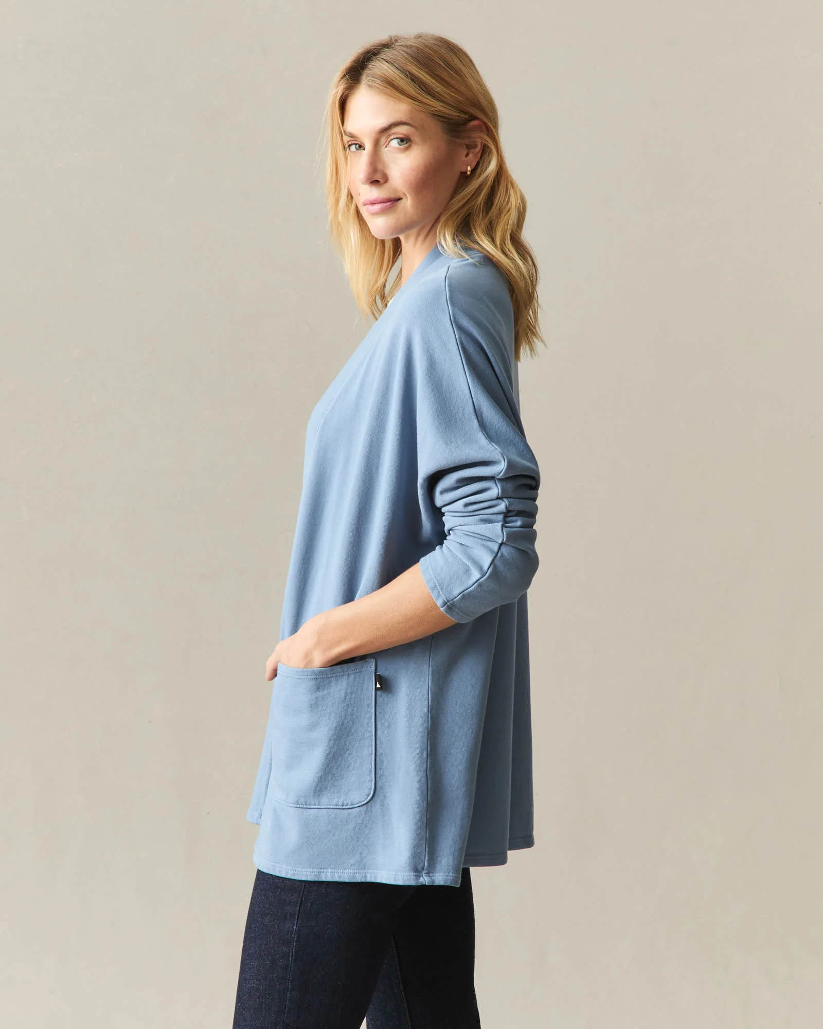 Women's French Terry Cardigan - Infinity - Image 3