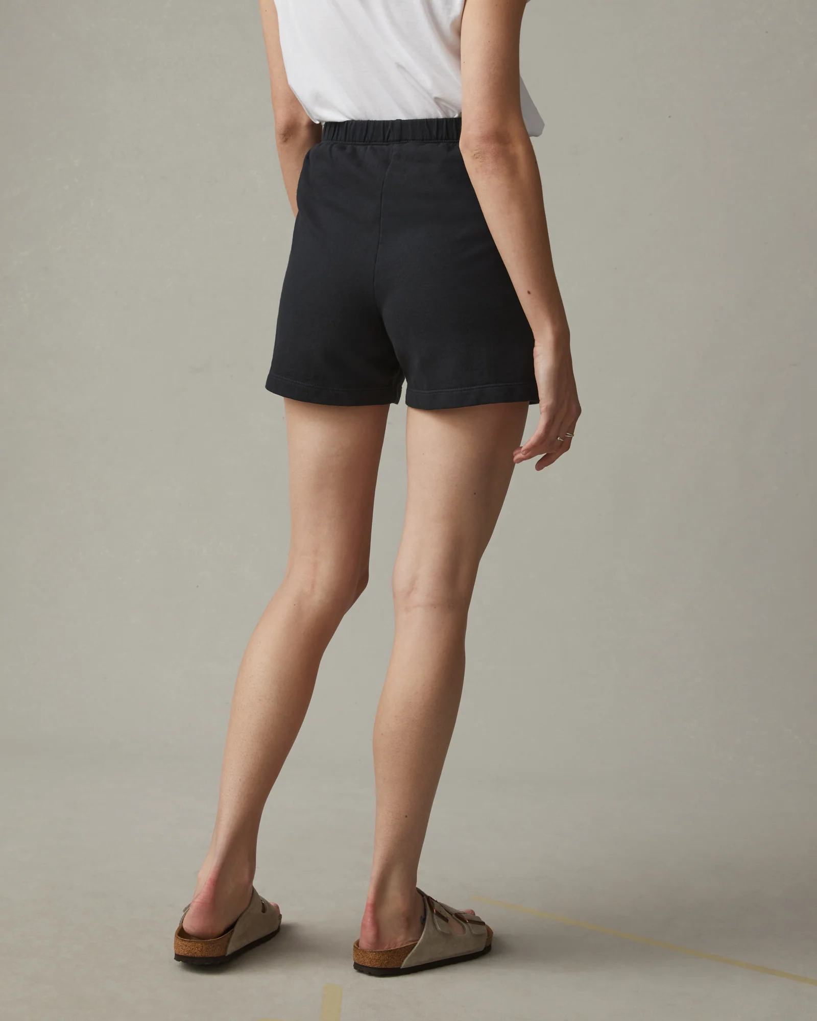 Women's French Terry Sweatshort - Black - Image 3