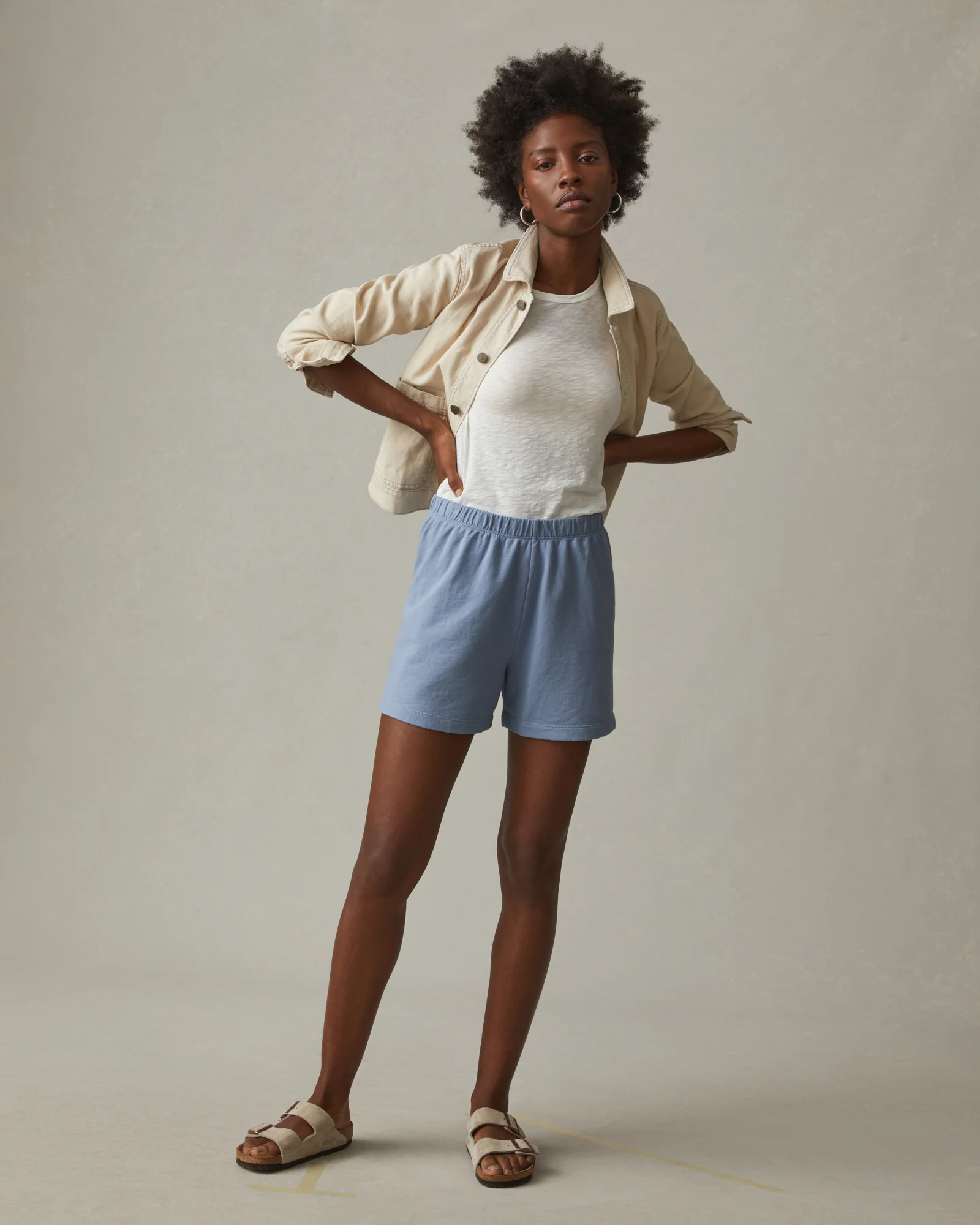 Women's French Terry Sweatshort - Rainwashed - Image 5