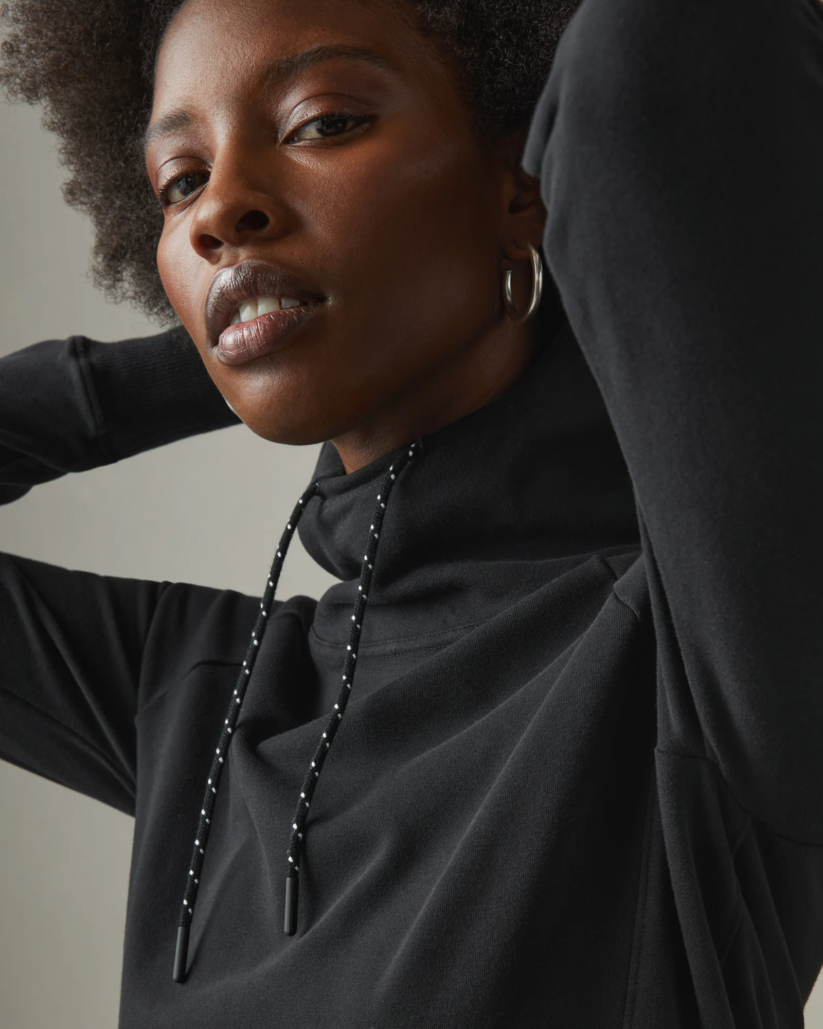 Women's Hoodie Dress - Black - Image 5