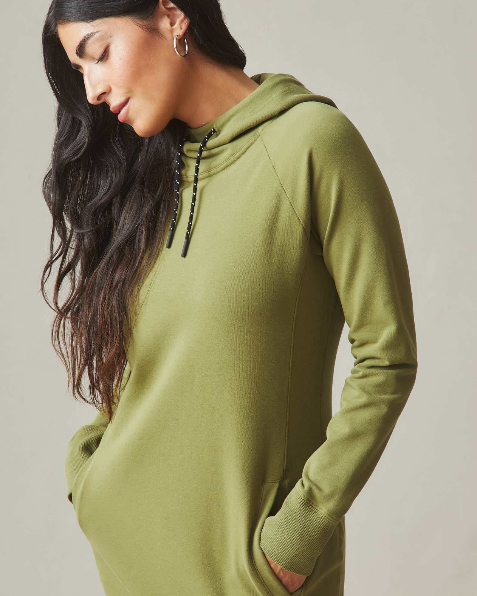 Women's Hoodie Dress - Capulet Olive - Image 3