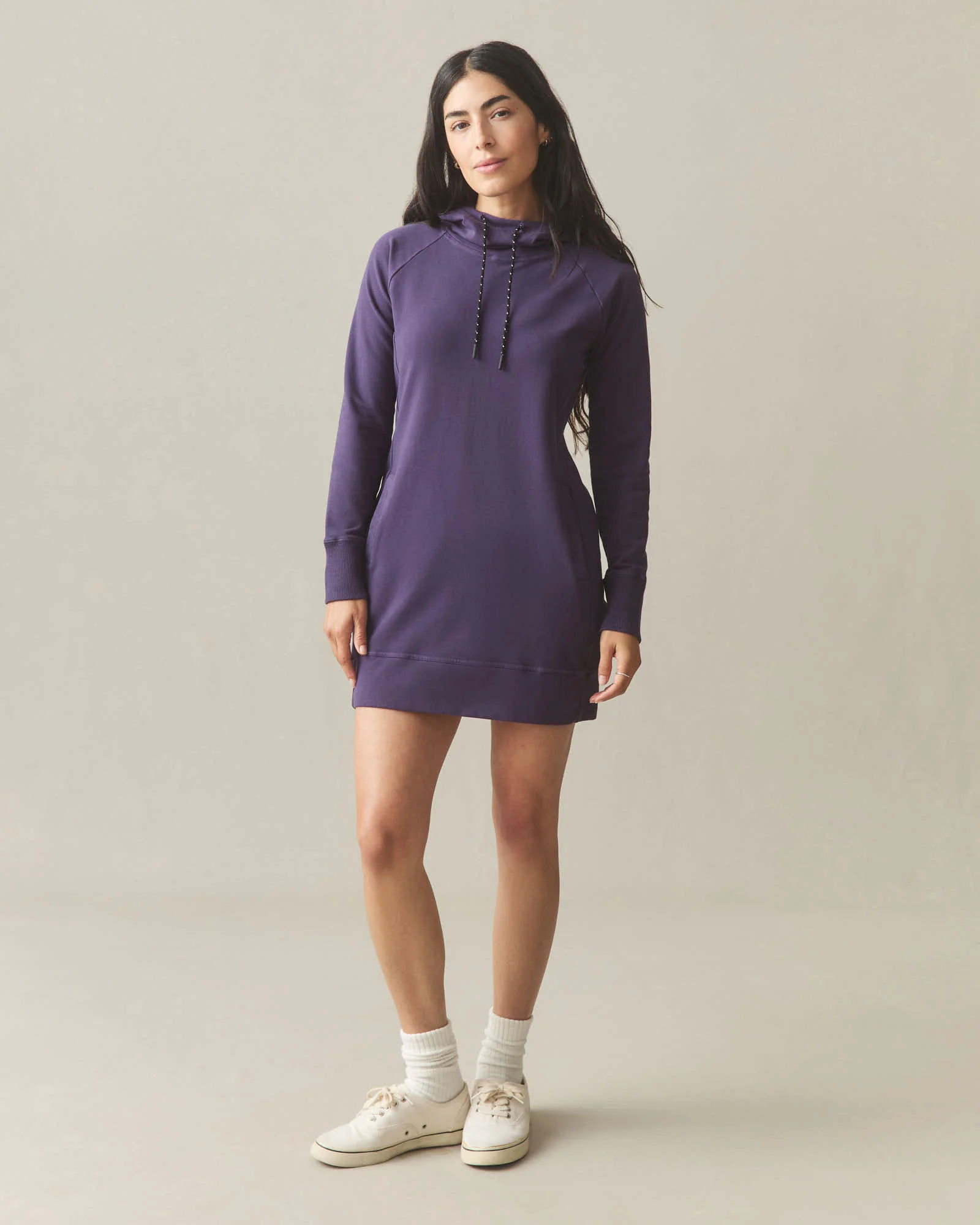 Women's Hoodie Dress - Purple Velvet - Image 2