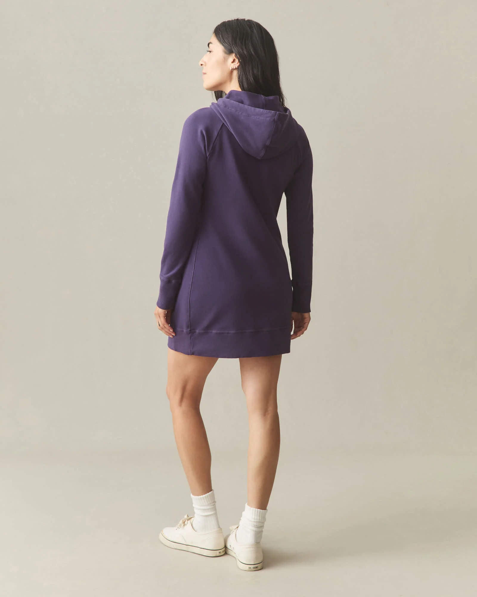 Women's Hoodie Dress - Purple Velvet - Image 4