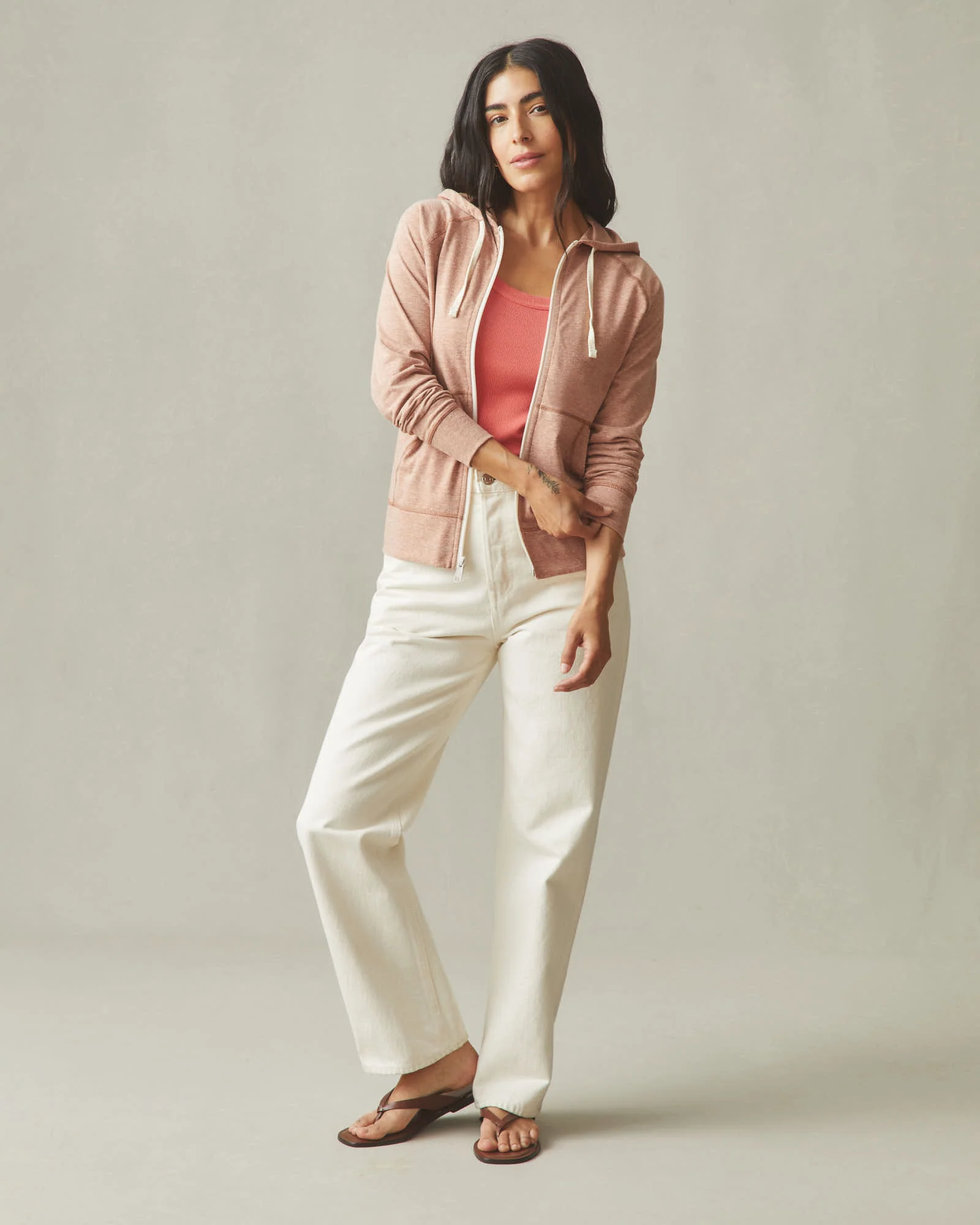 Women's Lightweight Full Zip - Canyon Clay Heather - Image 6