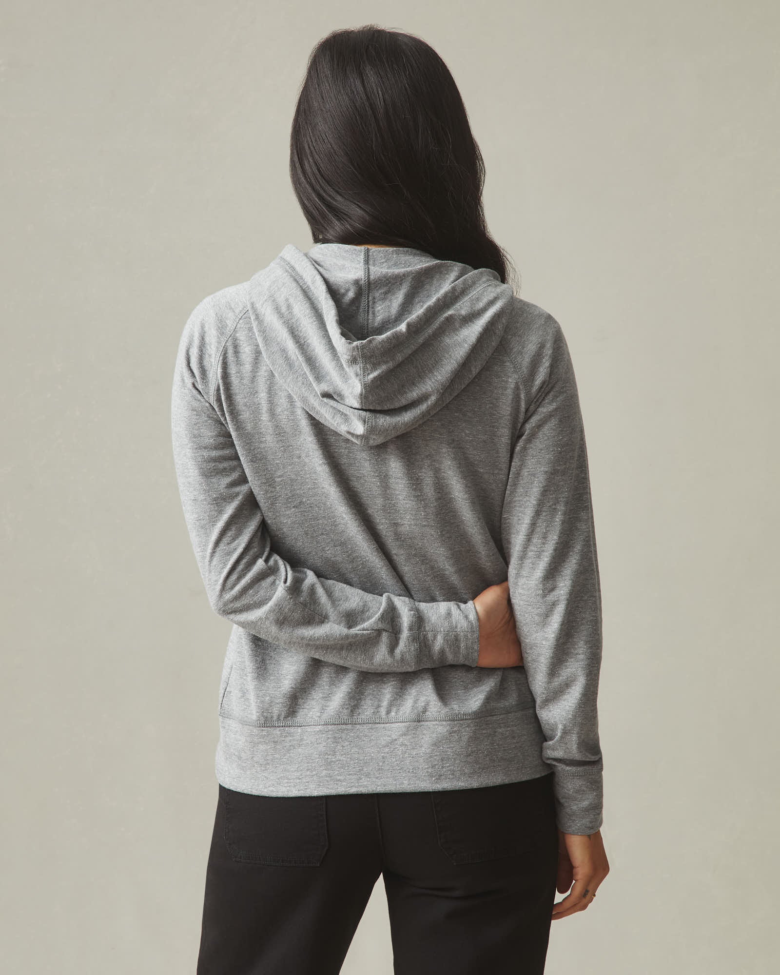 Women's Lightweight Full Zip - Dark Charcoal Heather - Image 5