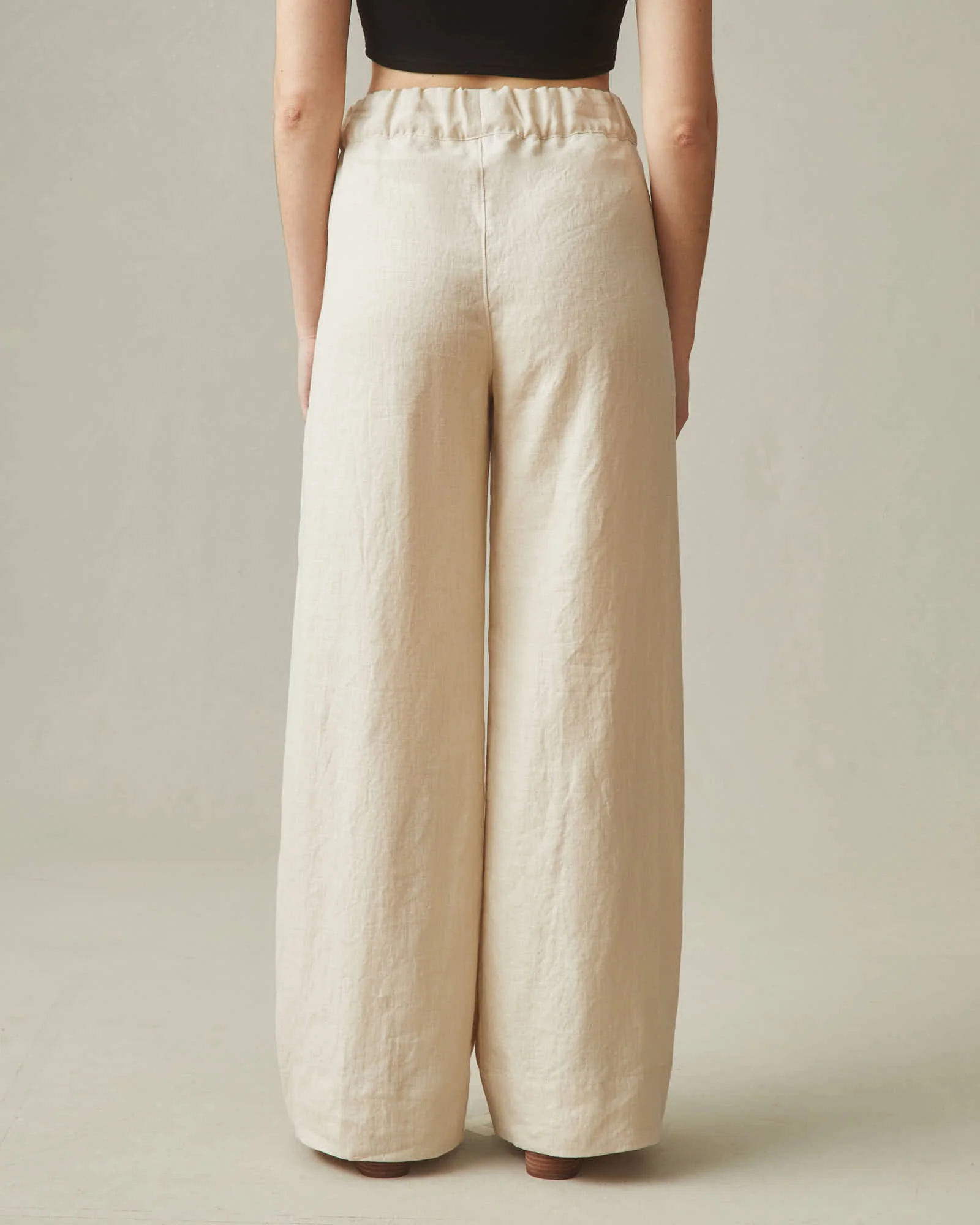 Women's Linen Wide Leg Pant - Cotton - Image 5