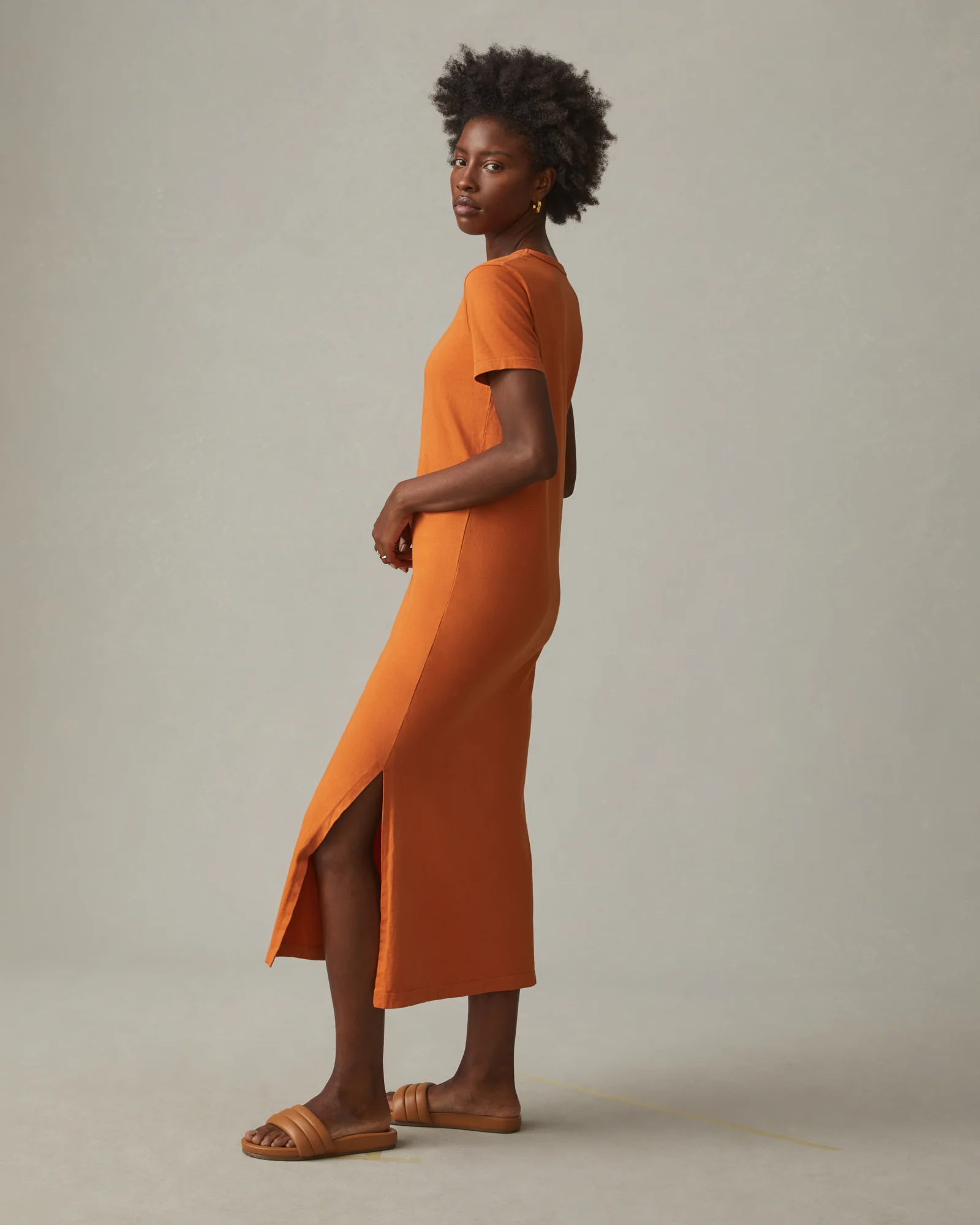 Women's Midi Tee Dress - Henna - Image 2