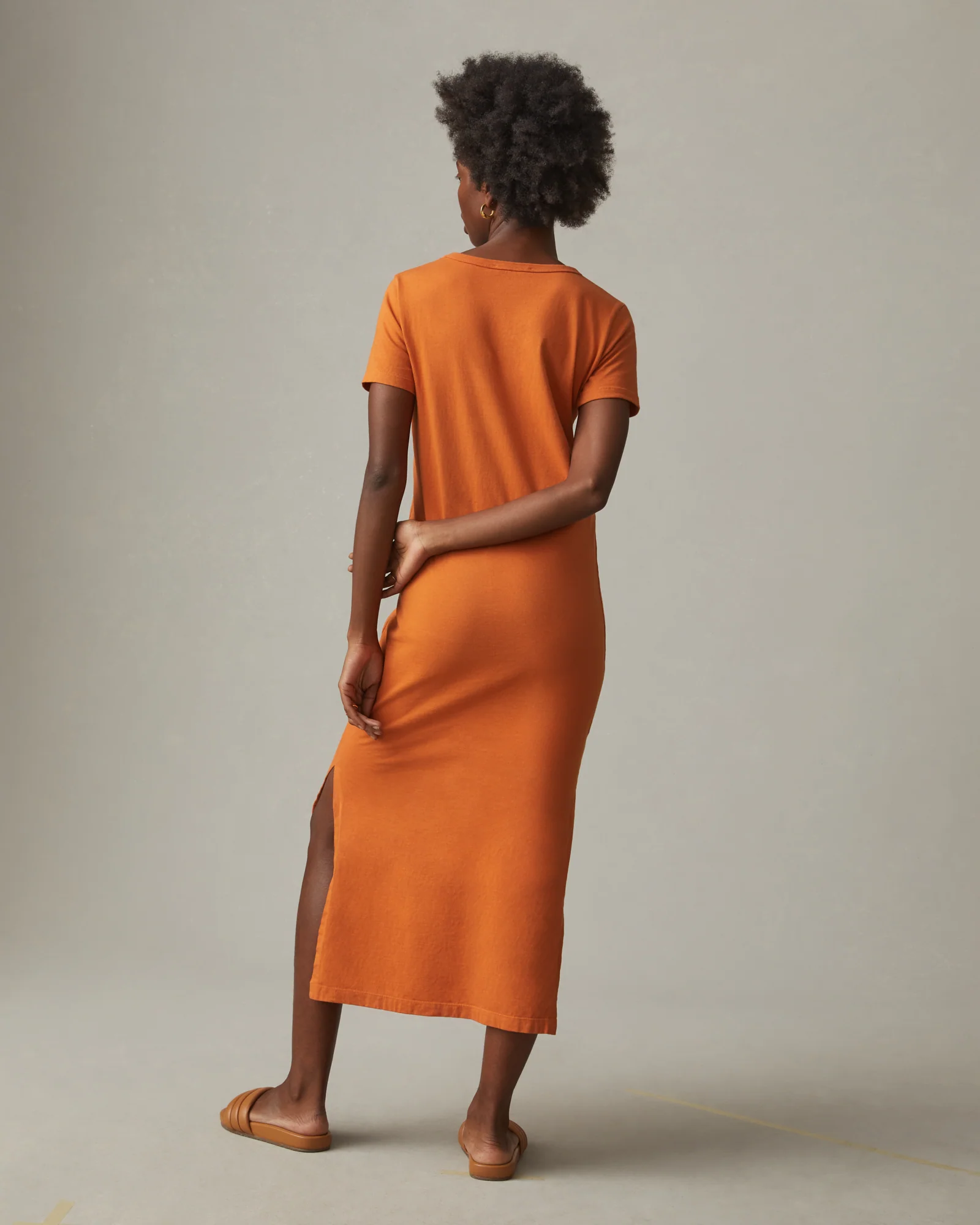 Women's Midi Tee Dress - Henna - Image 3