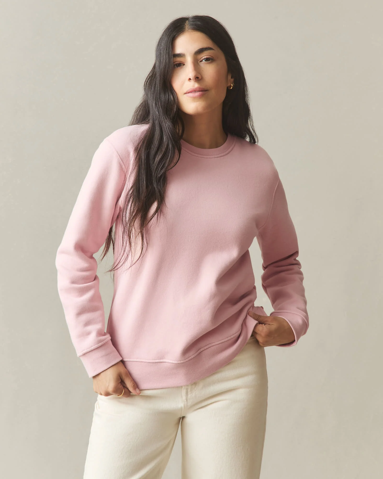 Women's Midweight Crewneck - Silver Pink - Image 2