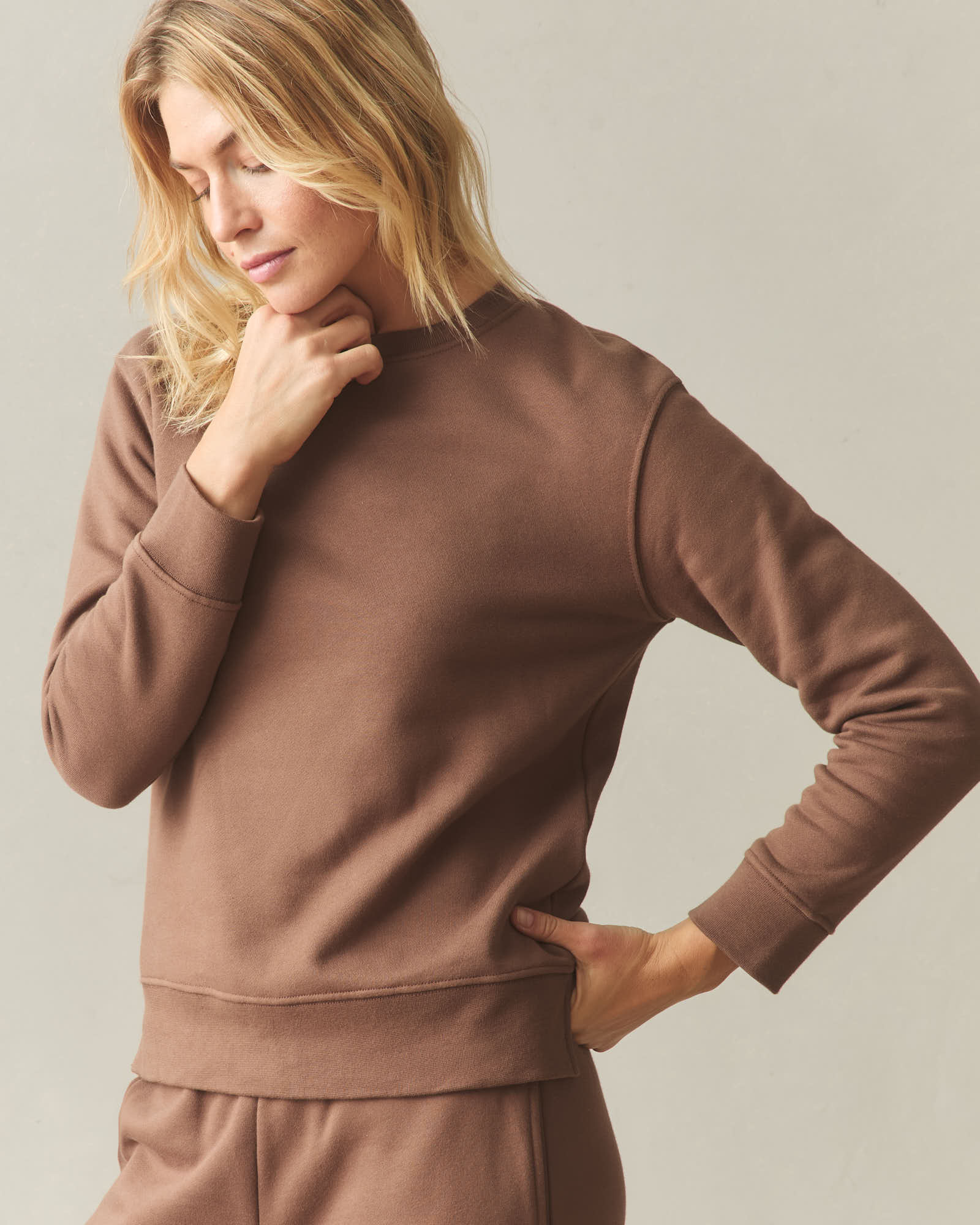 Women's Midweight Crewneck - Soft Silt - Image 3