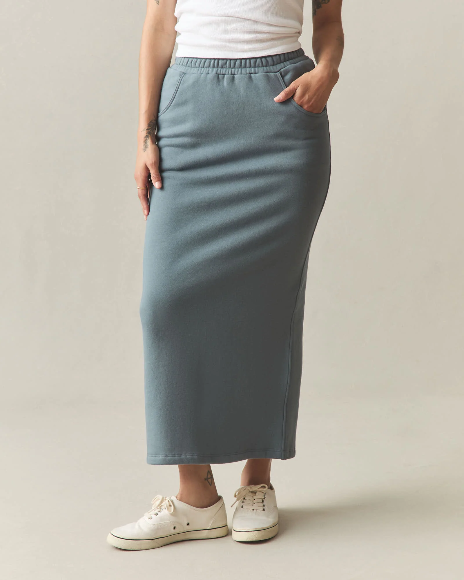 Women's Midweight Fleece Skirt - Stormy Weather