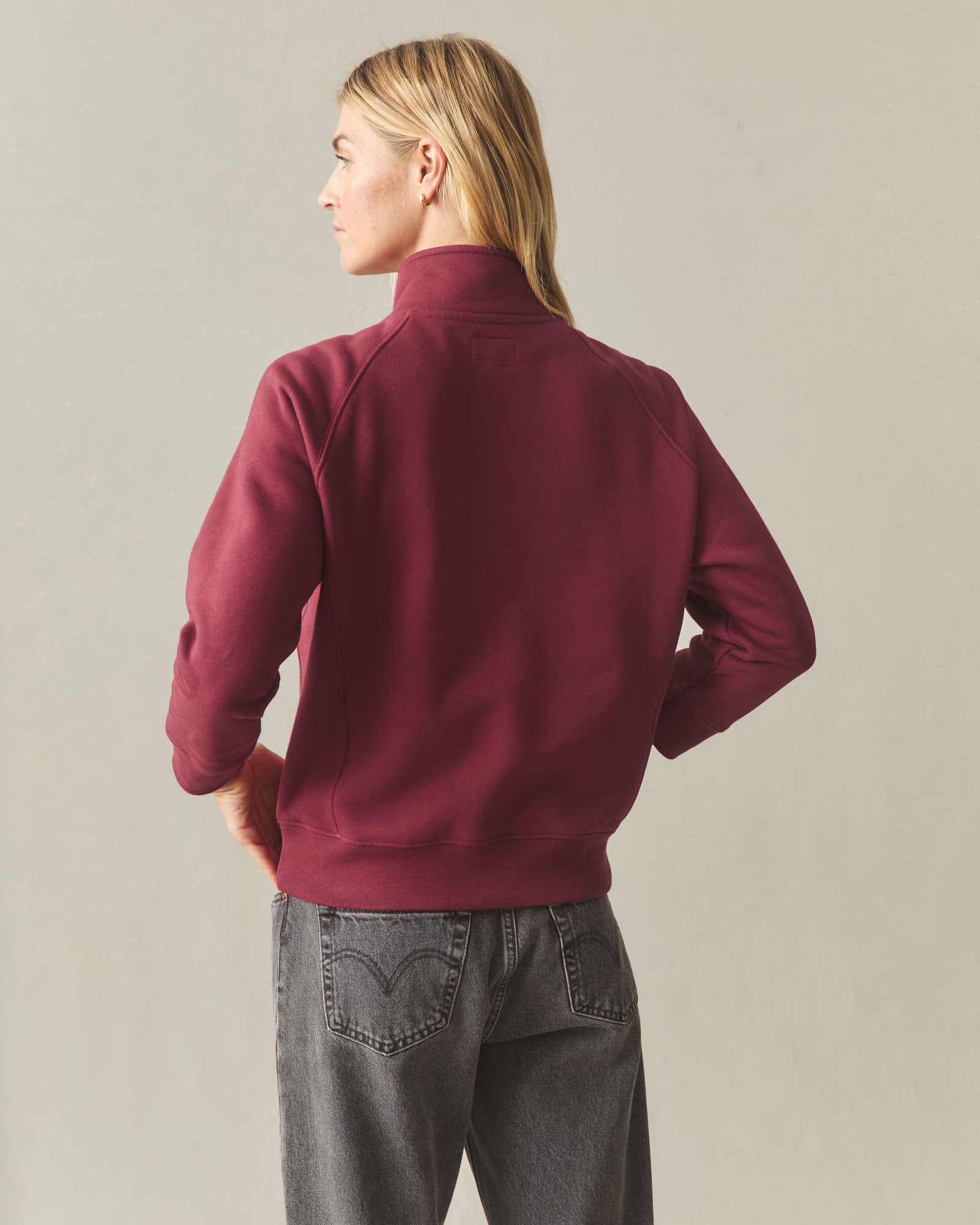 Women's Midweight Half Zip - Pomegranate - Image 5