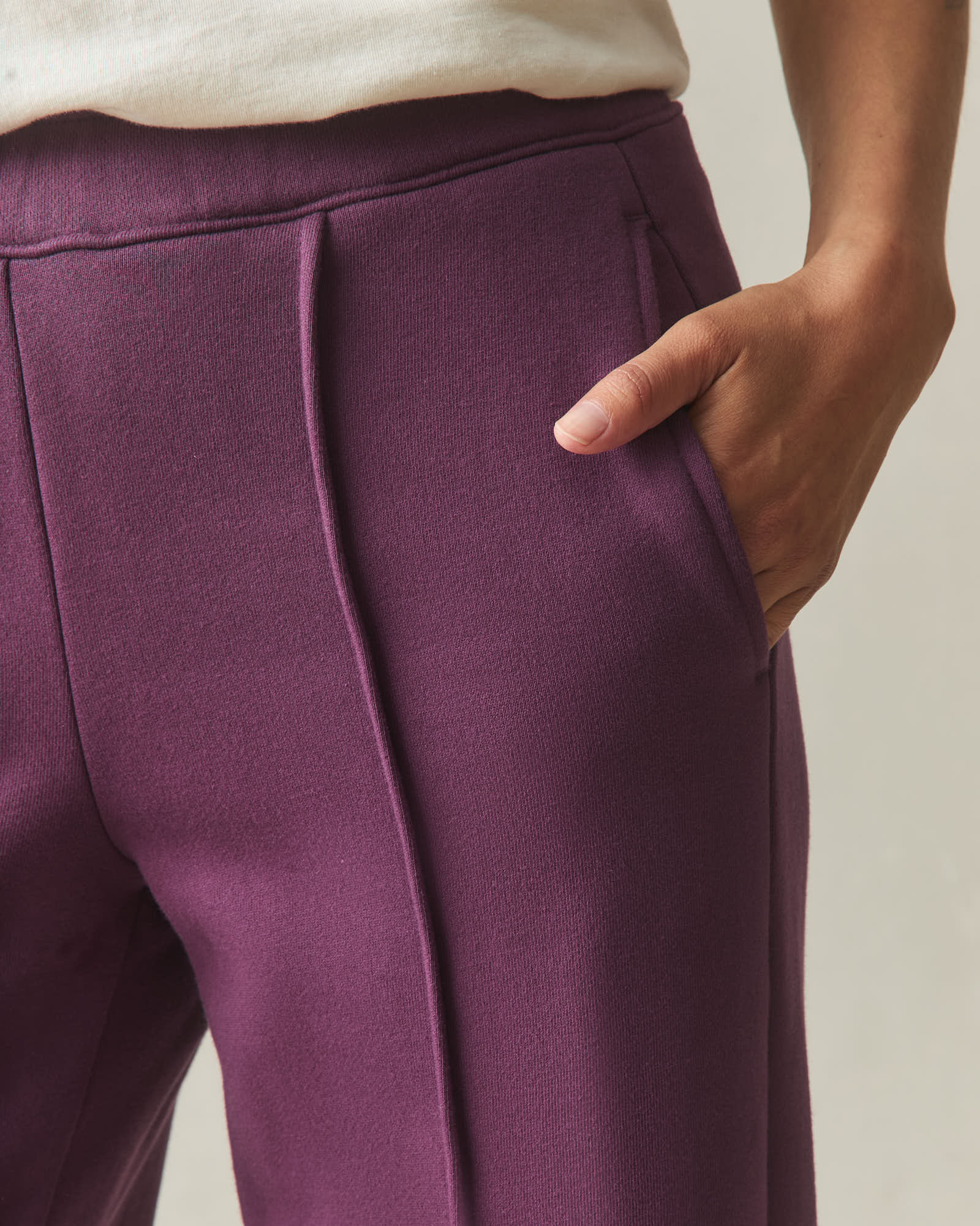 Women's Pintuck Flare Pant - Italian Plum - Image 4