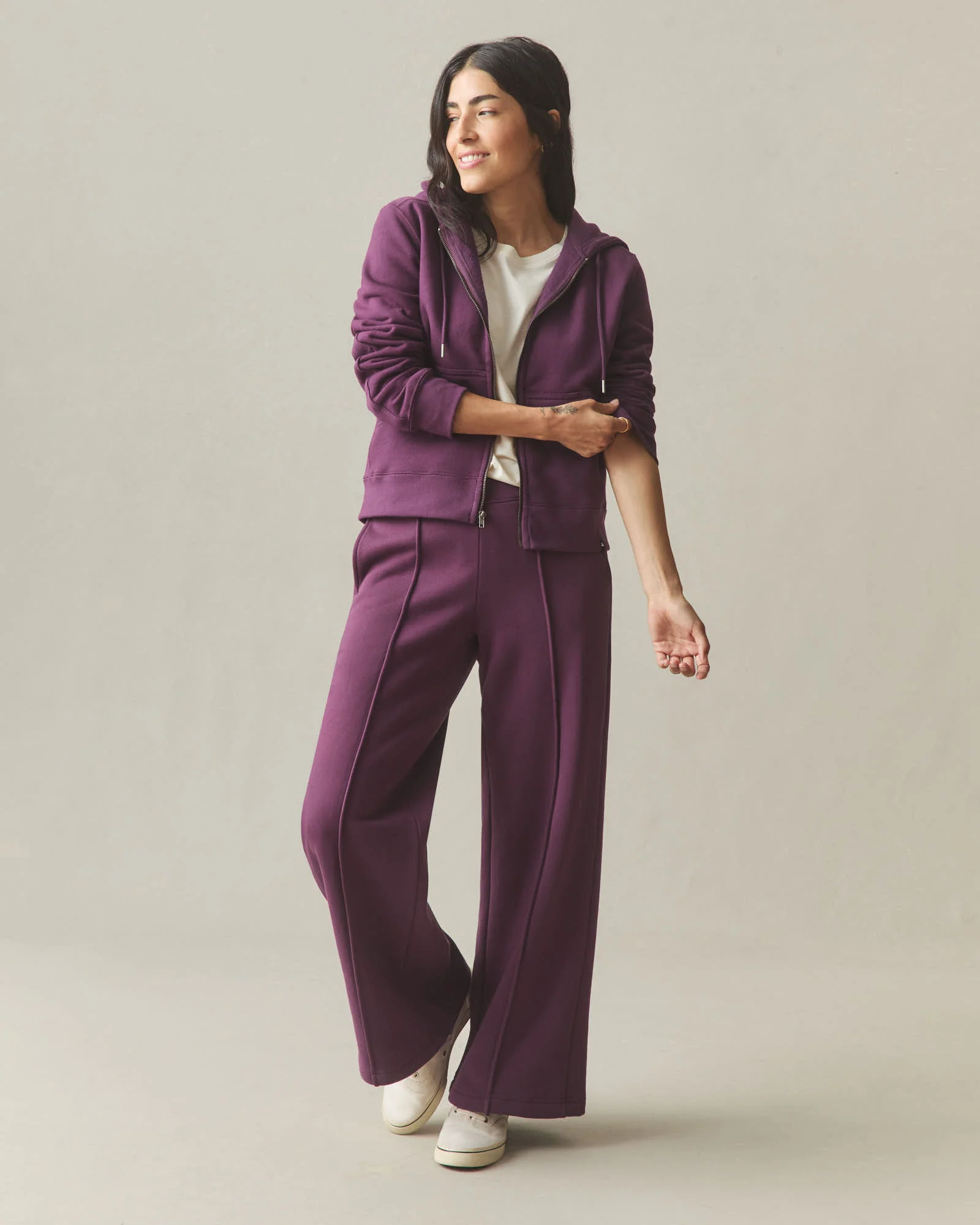 Women's Pintuck Flare Pant - Italian Plum - Image 5