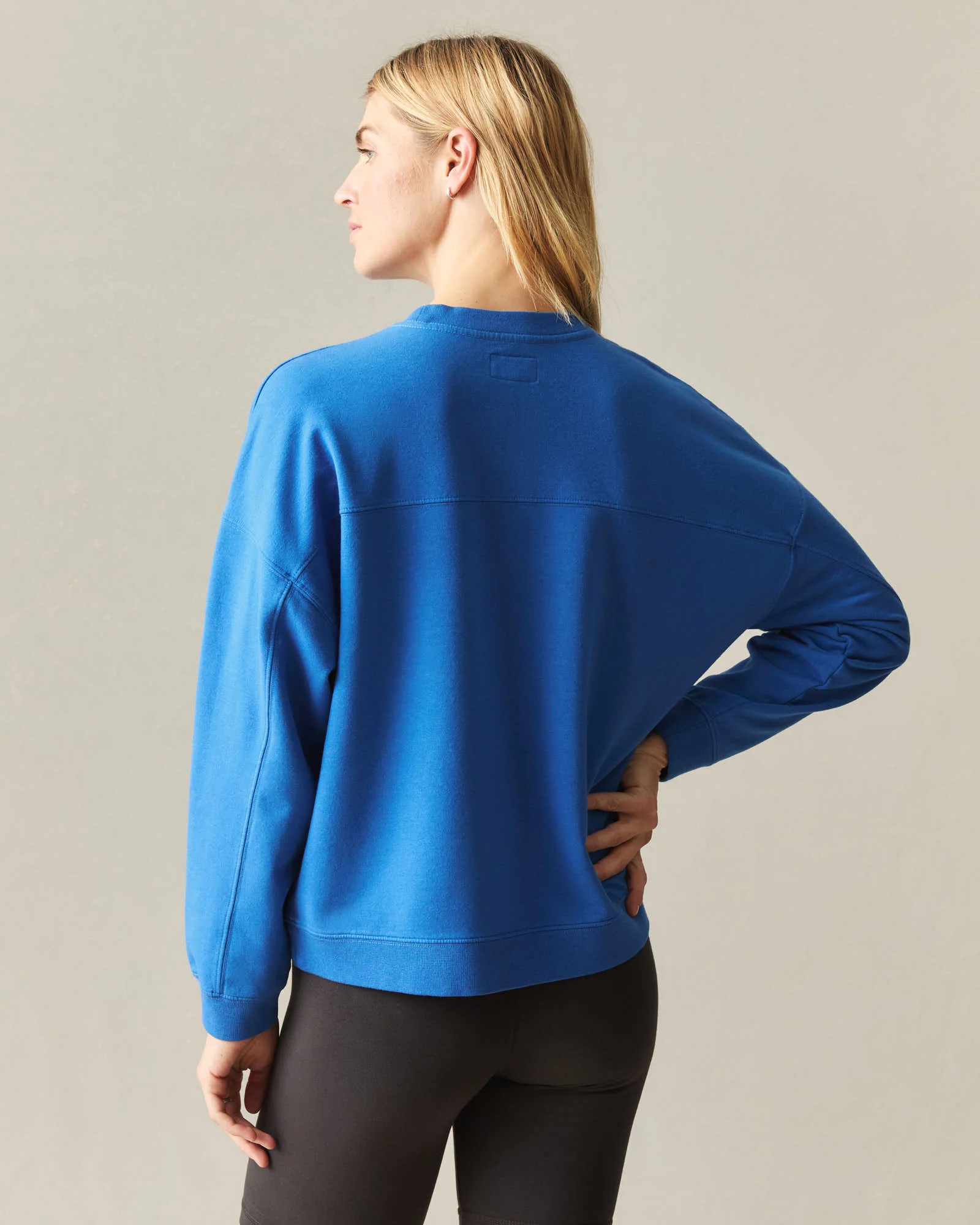 Women's Modal Fleece Crew - Turkish Sea - Image 4