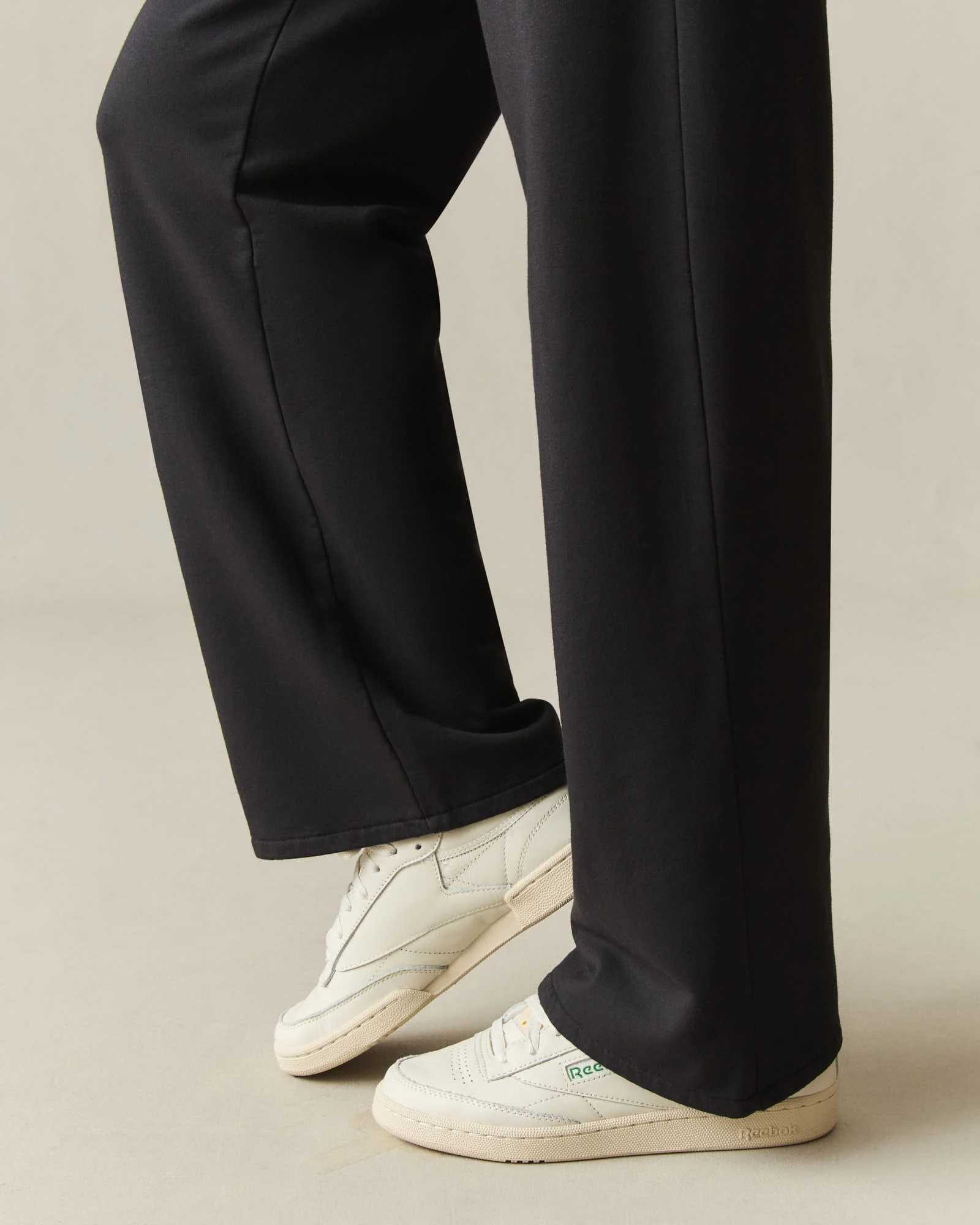 Women's Modal Fleece Straight Pant - Black - Image 5