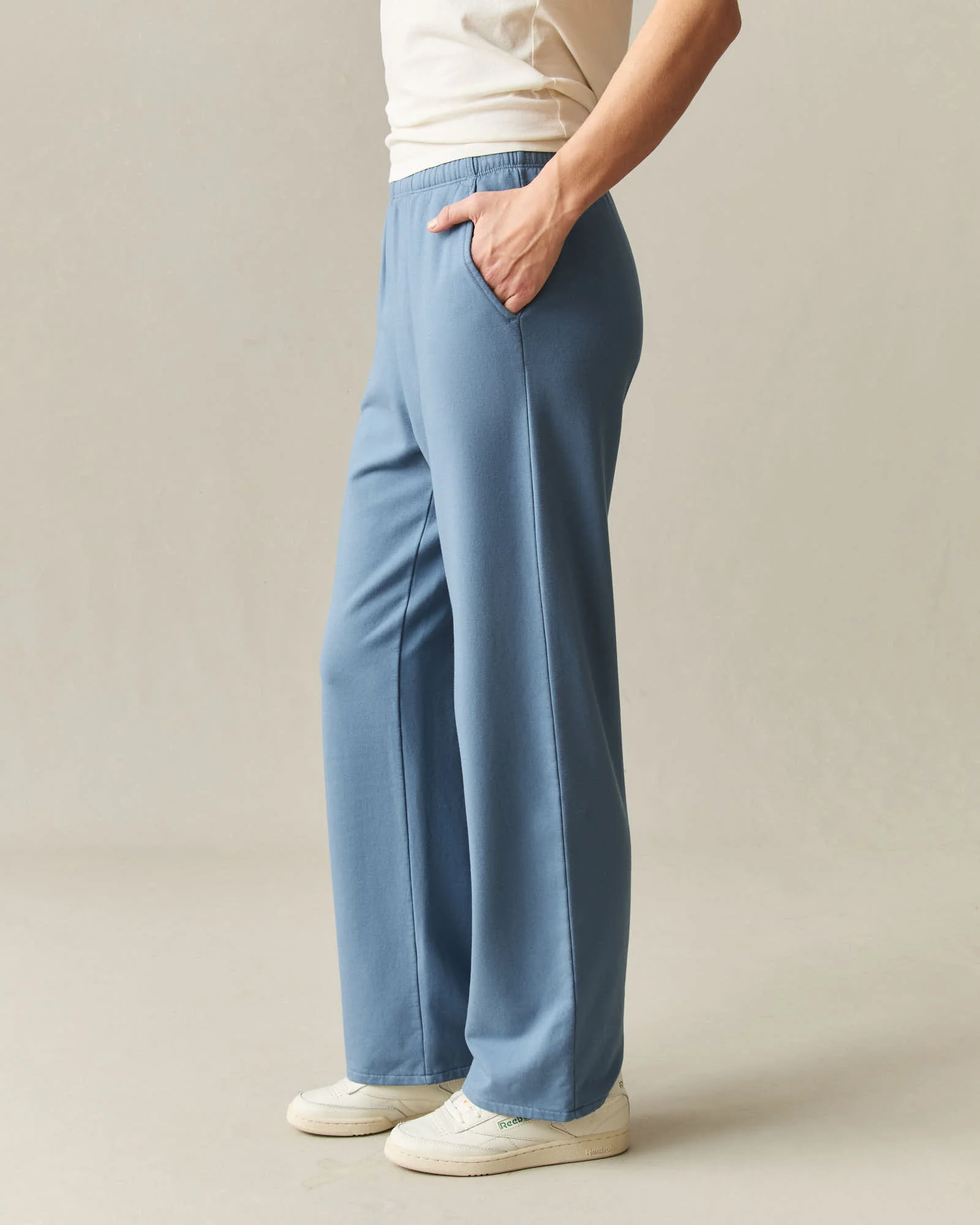 Women's Modal Fleece Straight Pant - Bluefin - Image 2