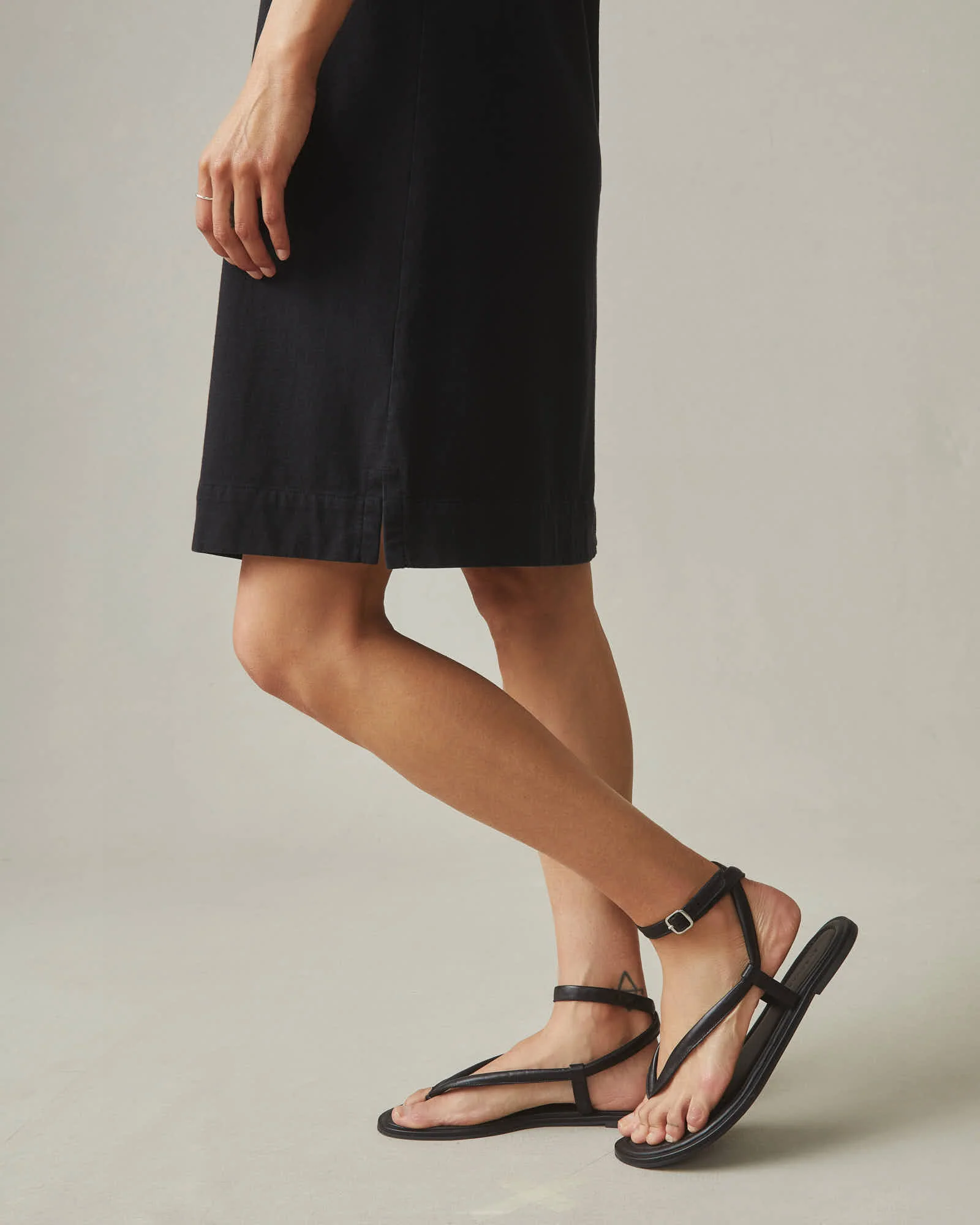Women's Muscle Tee Dress - Black - Image 3