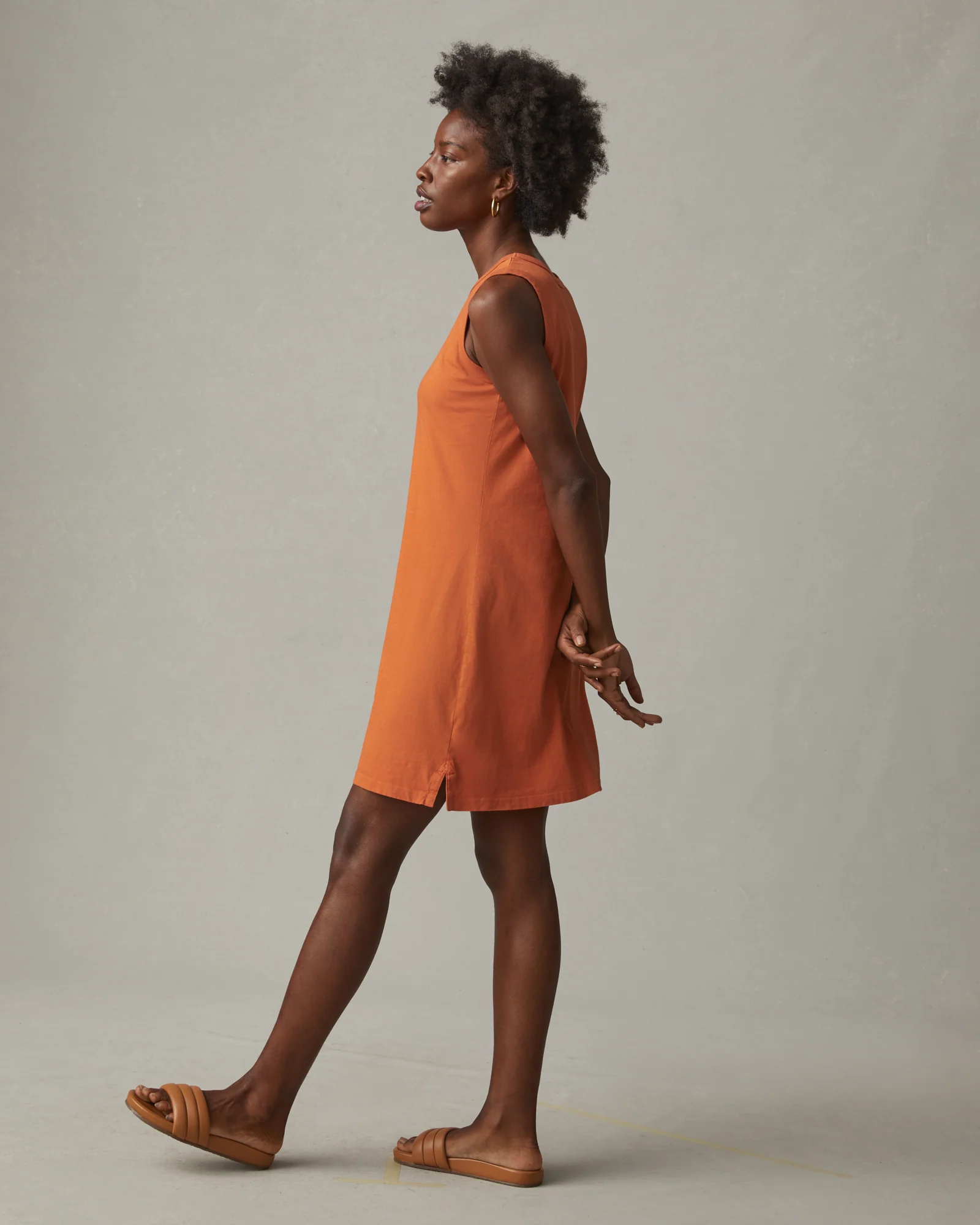 Women's Muscle Tee Dress - Henna - Image 2