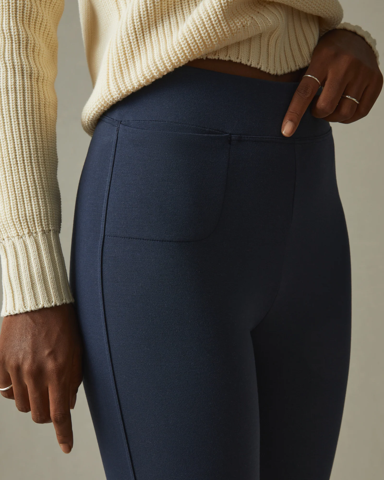 Ponte Slim Pant High Rise - Heritage Navy - Image 4