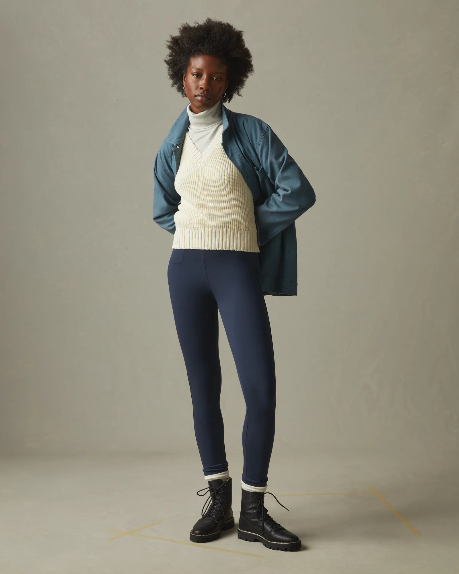 Ponte Slim Pant High Rise - Heritage Navy - Image 5