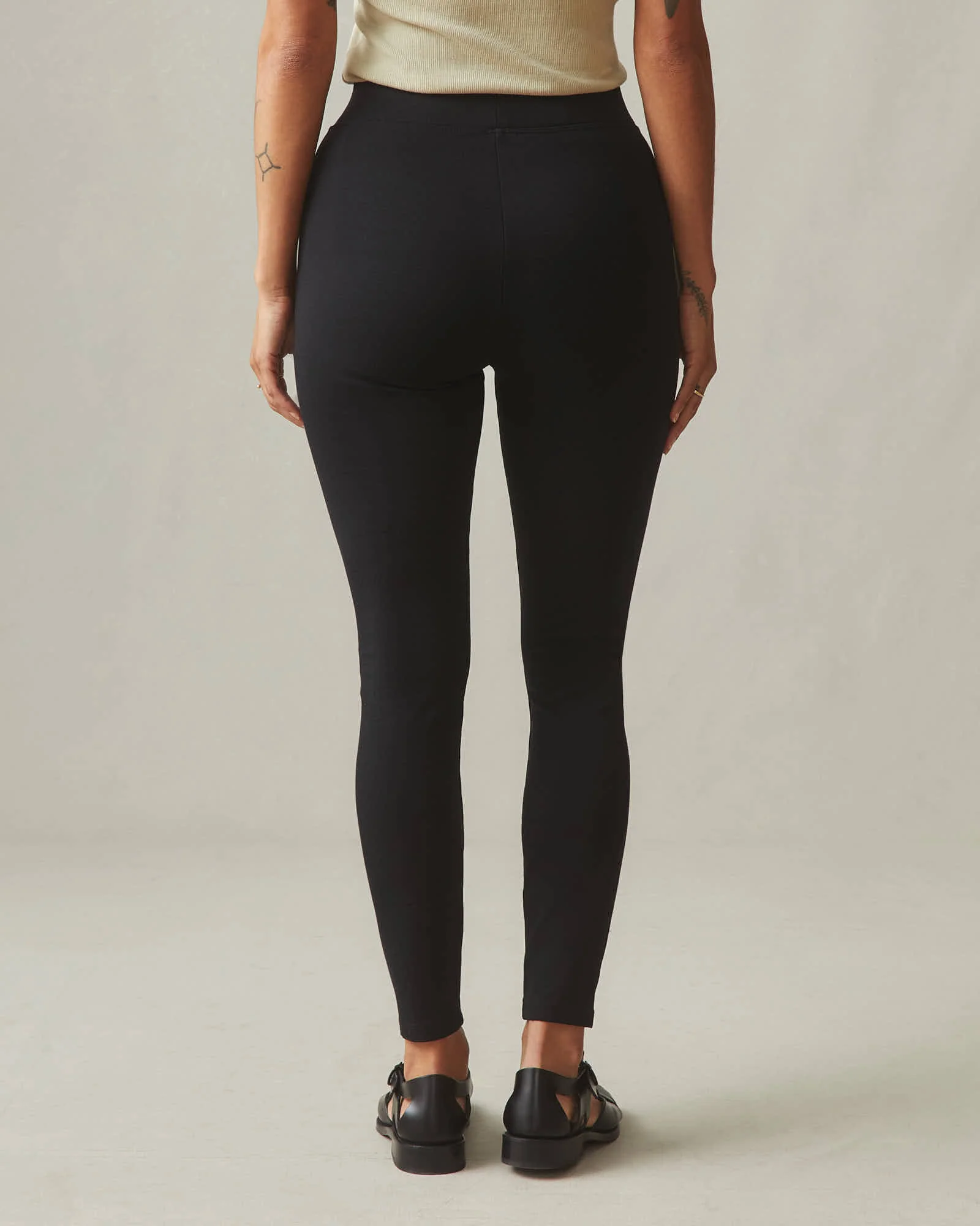 Ponte Slim Pant High Rise - Super Black - Image 4
