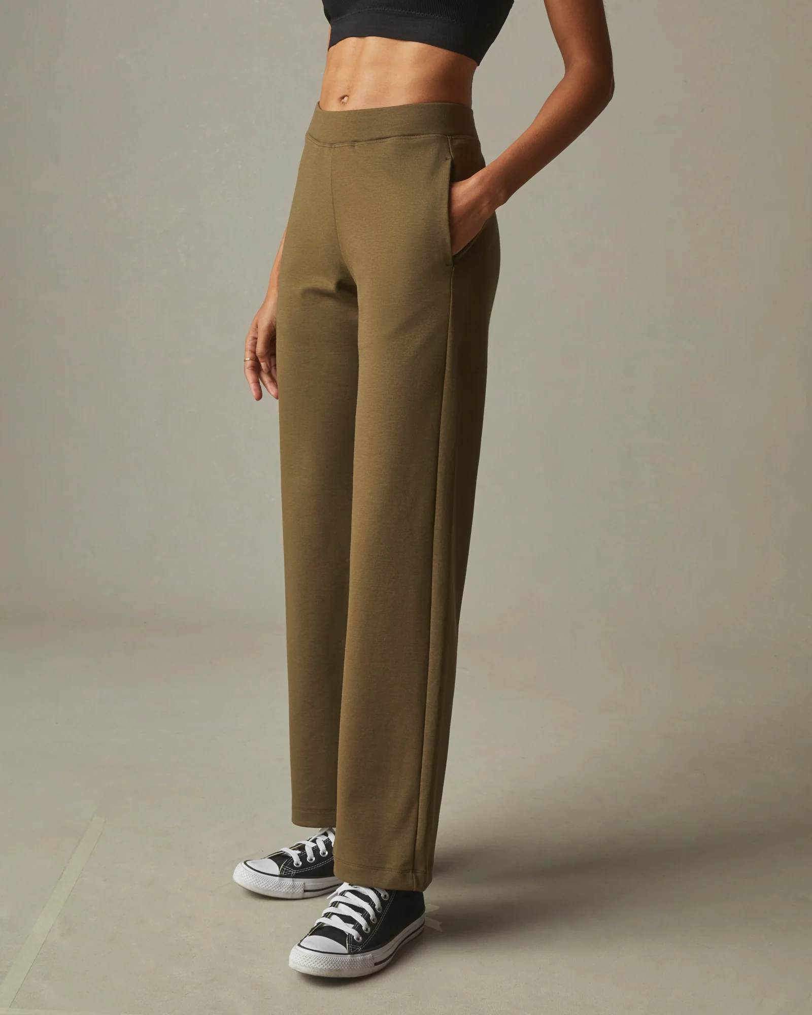 Ponte Straight Pant - Beech - Image 2