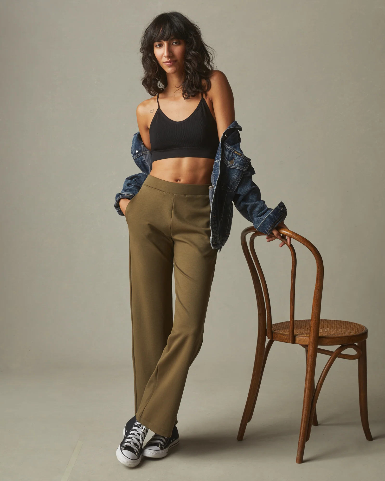 Ponte Straight Pant - Beech - Image 5