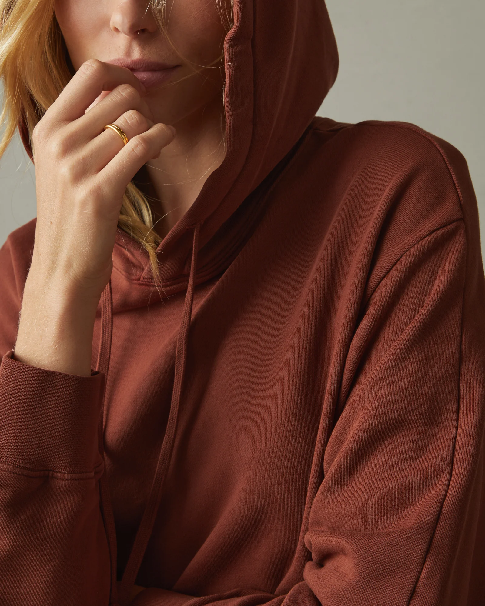 Women's Premium Midweight Hooded Dress - Smoked Cayenne - Image 5