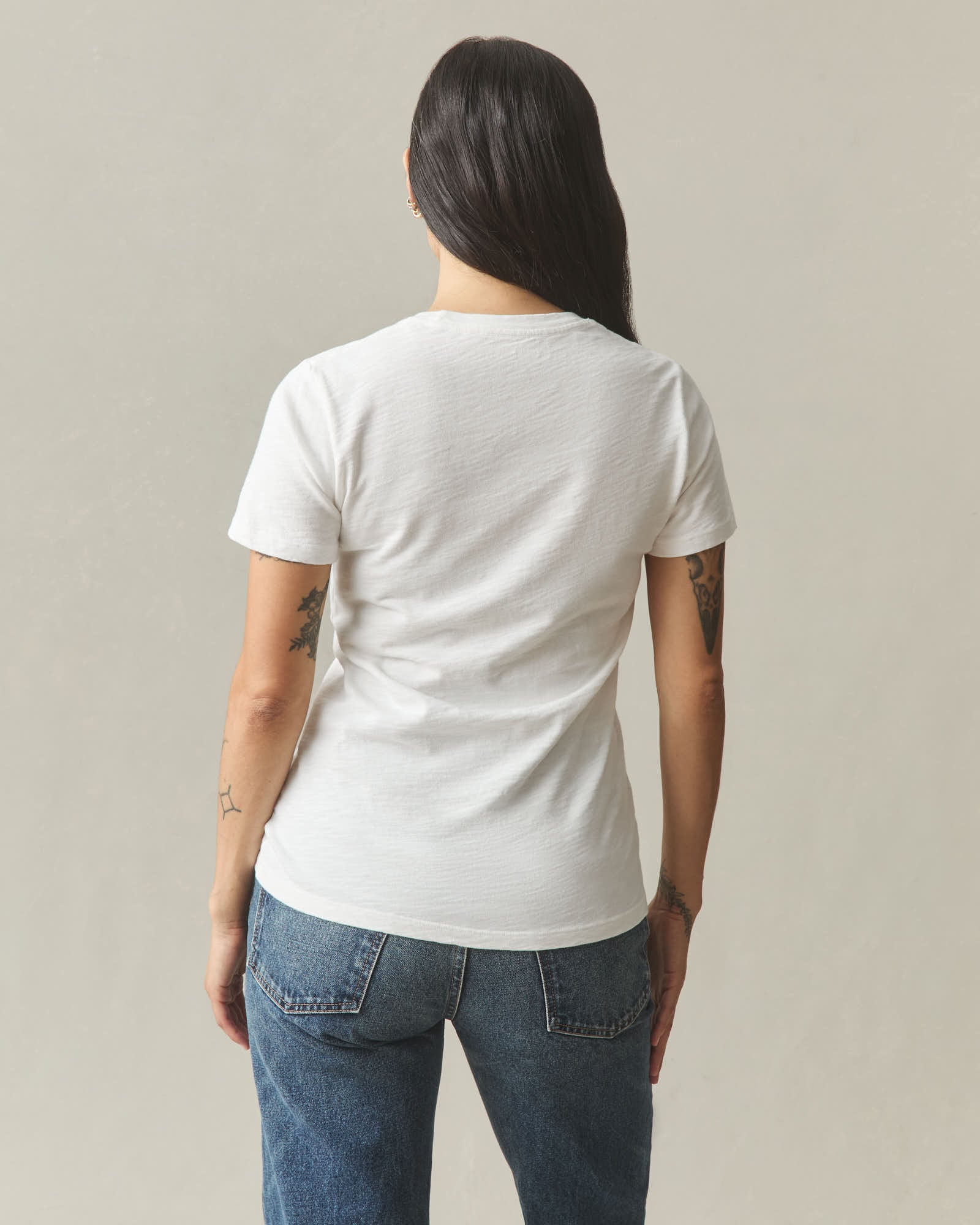 Women's Premium Slub Crew Tee - Bone - Image 3