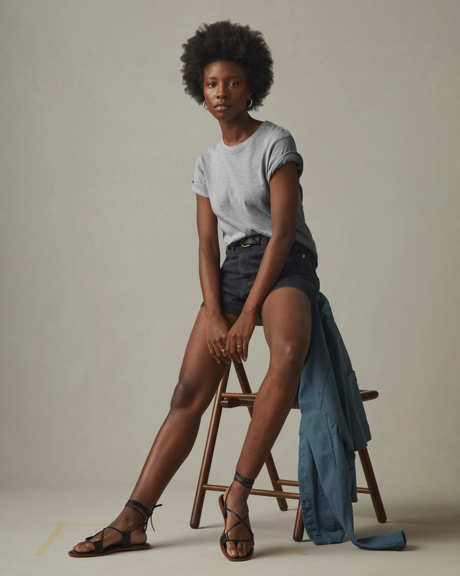Women's Premium Slub Crew Tee - Cement - Image 5
