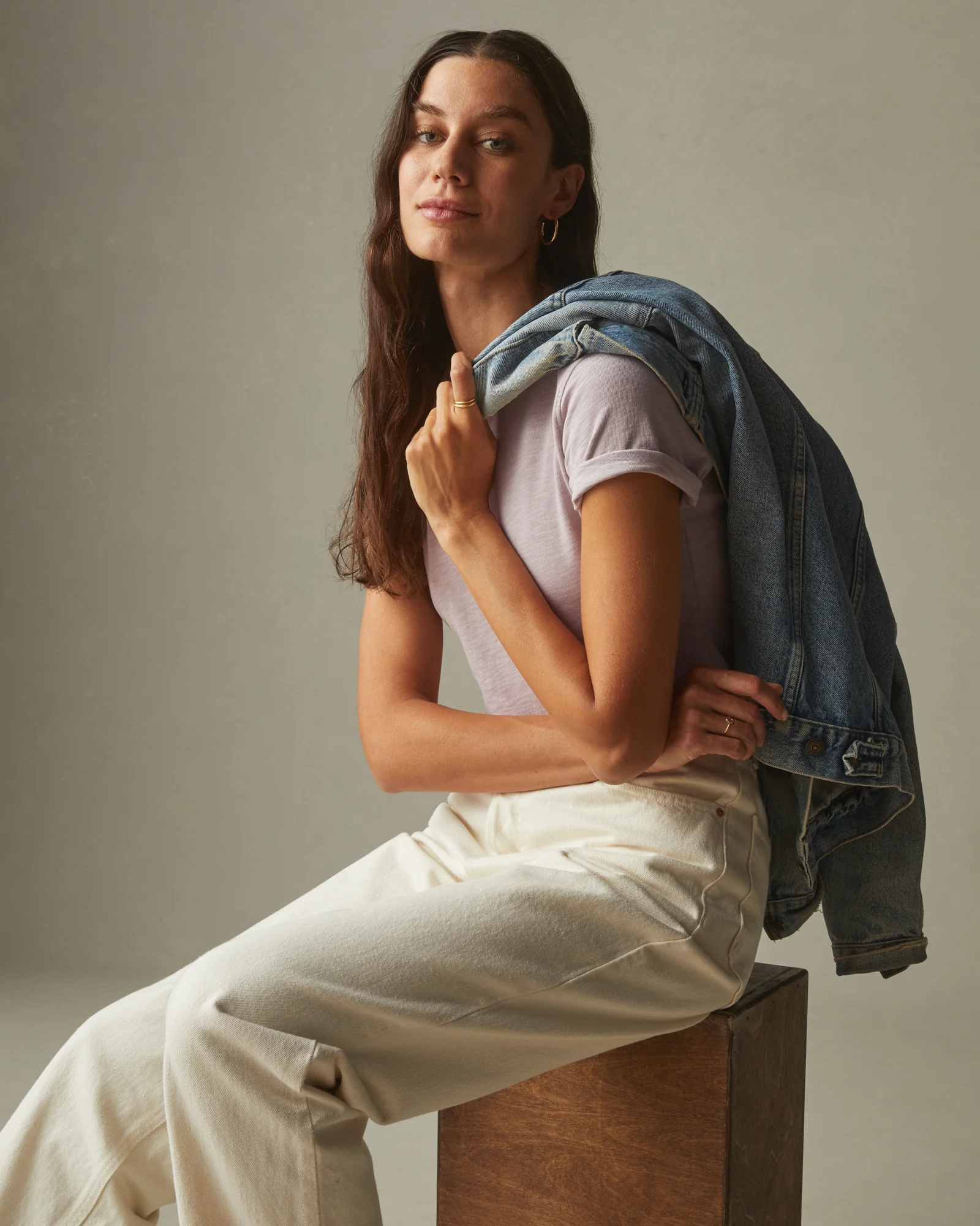 Women's Premium Slub Crew Tee - Cloud Grey - Image 4