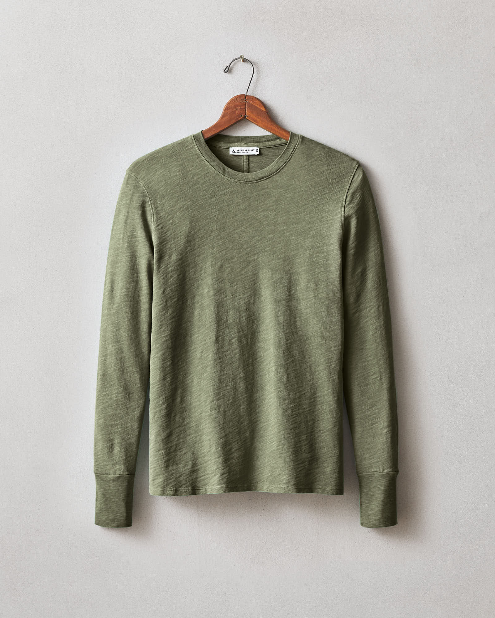 Women's Premium Slub Long Sleeve Crew Tee - Fern